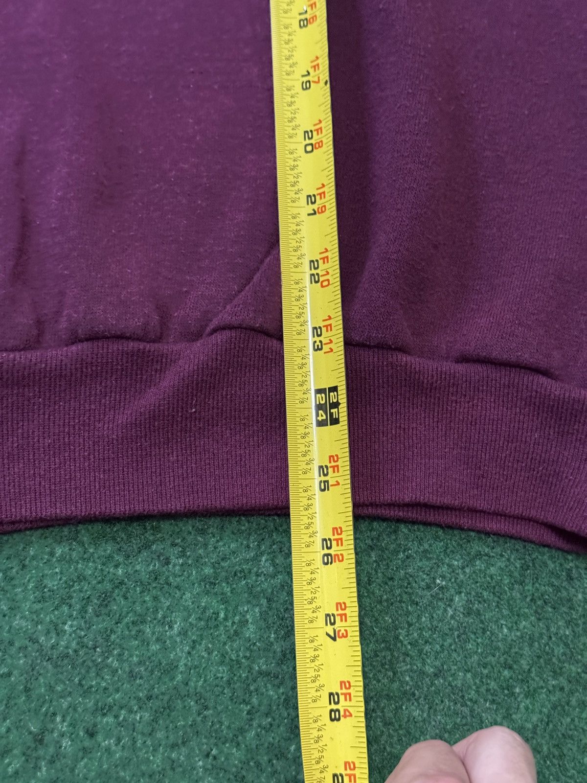 Vintage Vtg 70s Blank 50/50 Two Tone Minimalist Hoodie Sweatshirt Size US L / EU 52-54 / 3 - 5 Thumbnail