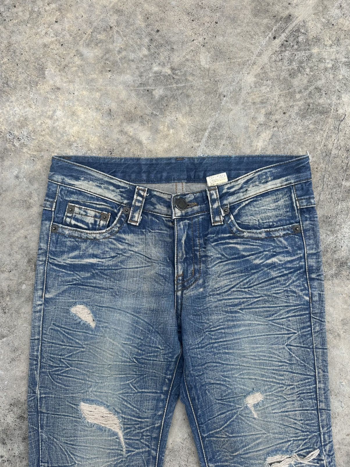 If Six Was Nine 2000s Japanese Brand Beautiful Whisker Flare Jean Size US 30 / EU 46 - 4 Thumbnail