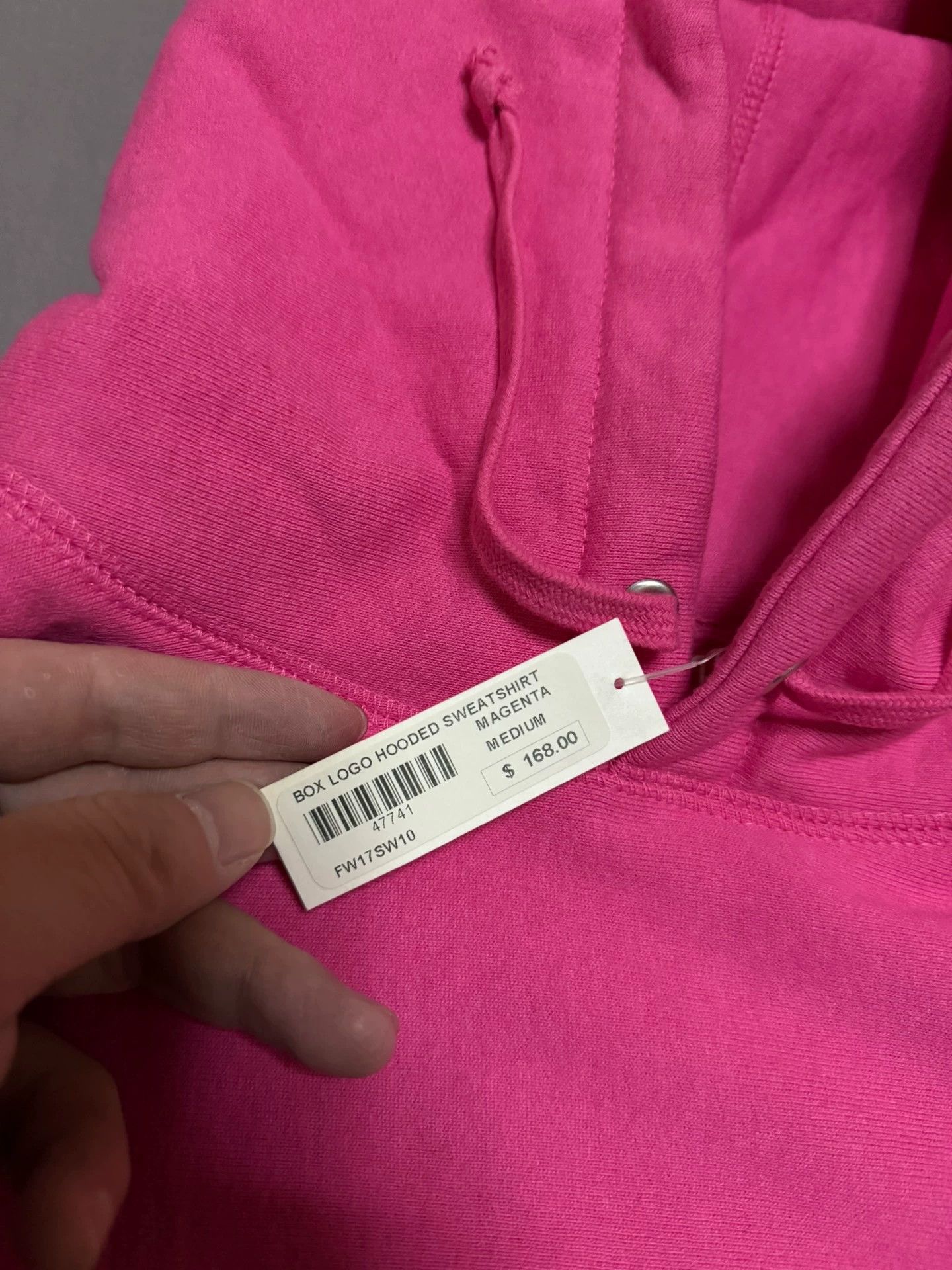 Supreme Supreme FW17 Box Logo Hoodie Pink & Pale Lime M/L Size US M / EU 48-50 / 2 - 3 Thumbnail