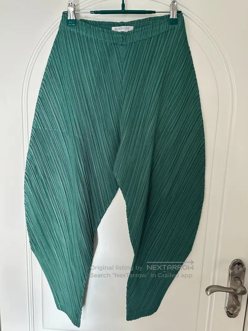 Issey Miyake Issey Miyake Green Pleated Trousers Size 26" / US 2 / IT 38 - 2 Thumbnail