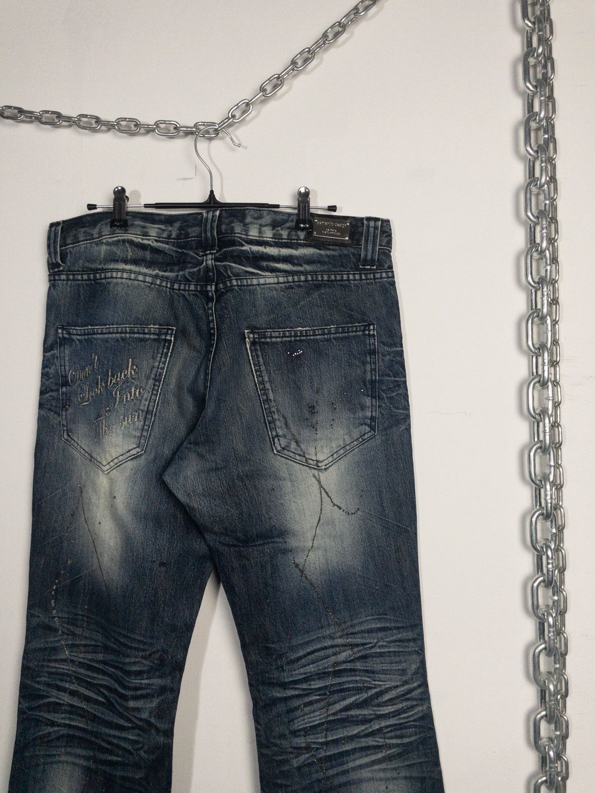 semanticdesign Splatter Poem Bootcut Jeans like LGB If Six was Nine Size US 34 / EU 50 - 4 Thumbnail