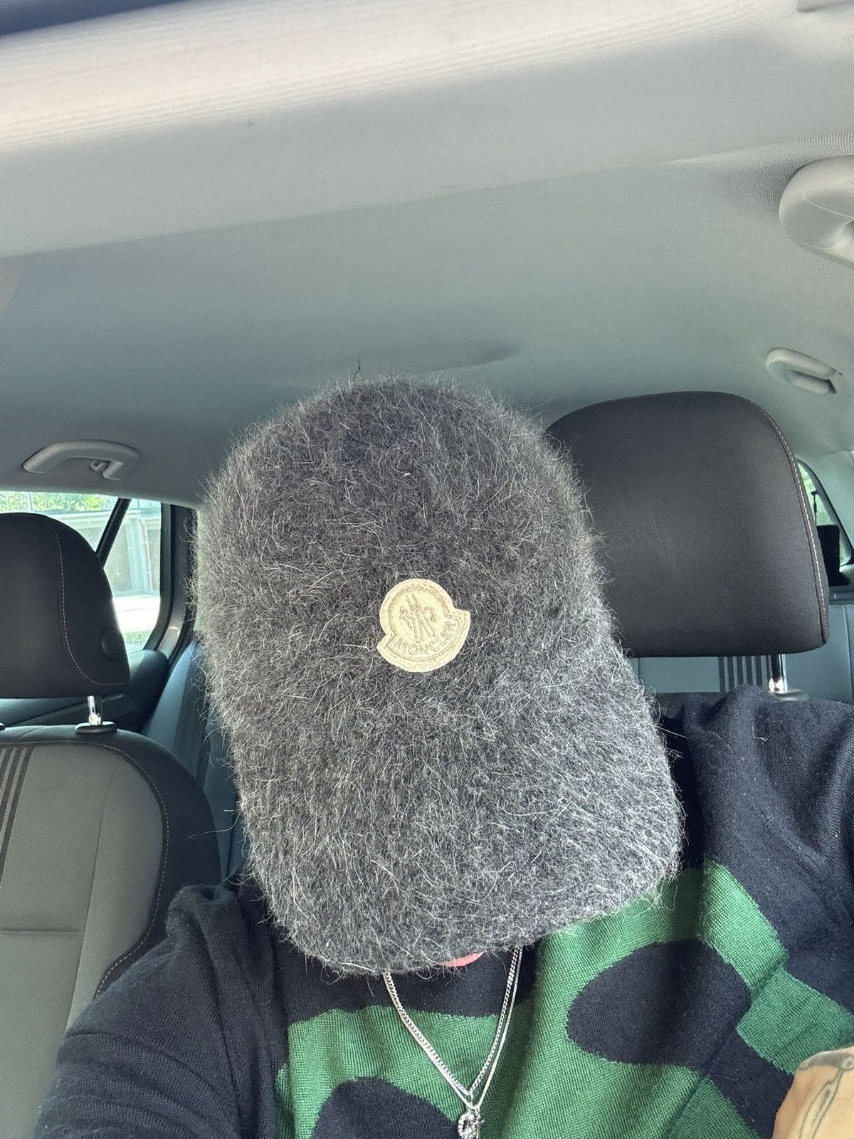 Moncler Moncler Logo Angora Wool Gray Fur Hat Cap Rare Designer Size ONE SIZE - 2 Thumbnail