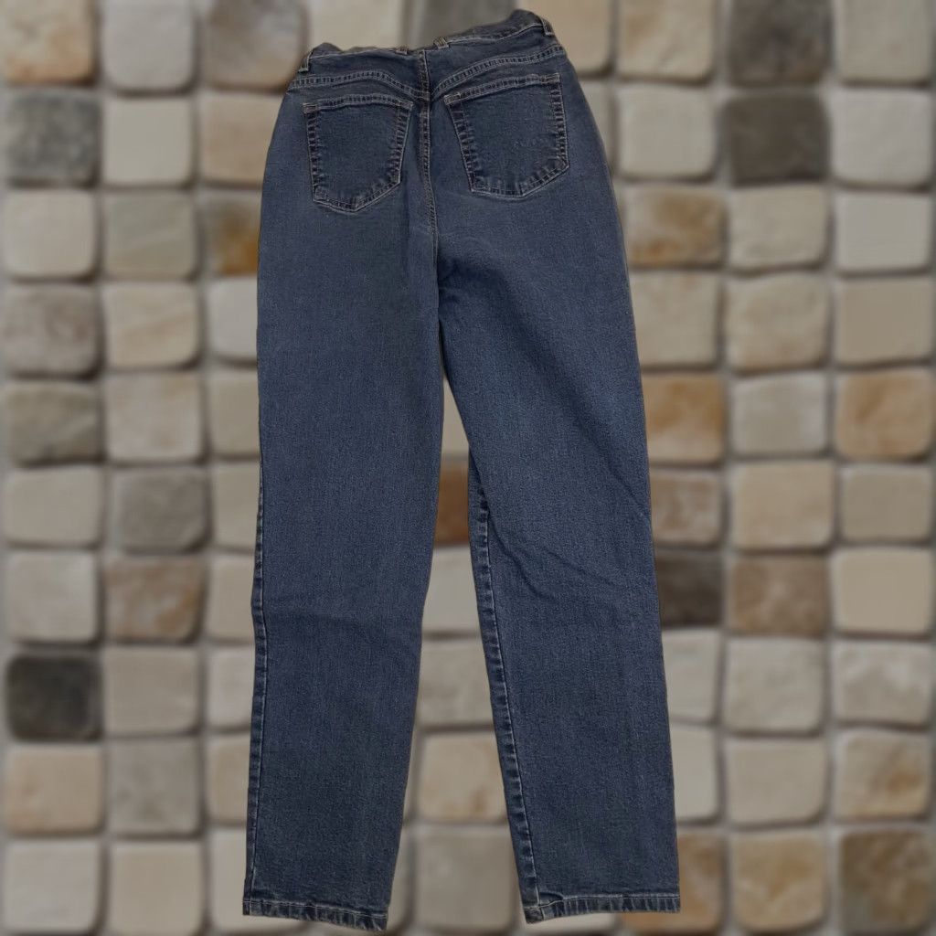 Vintage VINTAGE St. Johns Bay Jeans Women Petite Size 4 Denim Blue Straight Pockets Stretch 24in Waist 28in Inseam Mens? Girls? Wait. Size 27" / US 4 / IT 40 - 1 Thumbnail