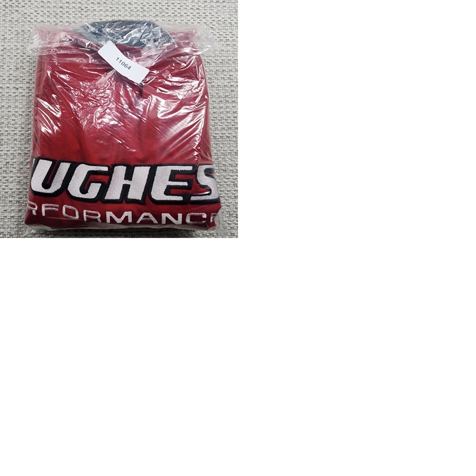 Vintage Hughes Performance Shirt Mens 2XL Red Black Snap Front Pit Crew Work Embroidered Size US XXL / EU 58 / 5 - 9 Thumbnail