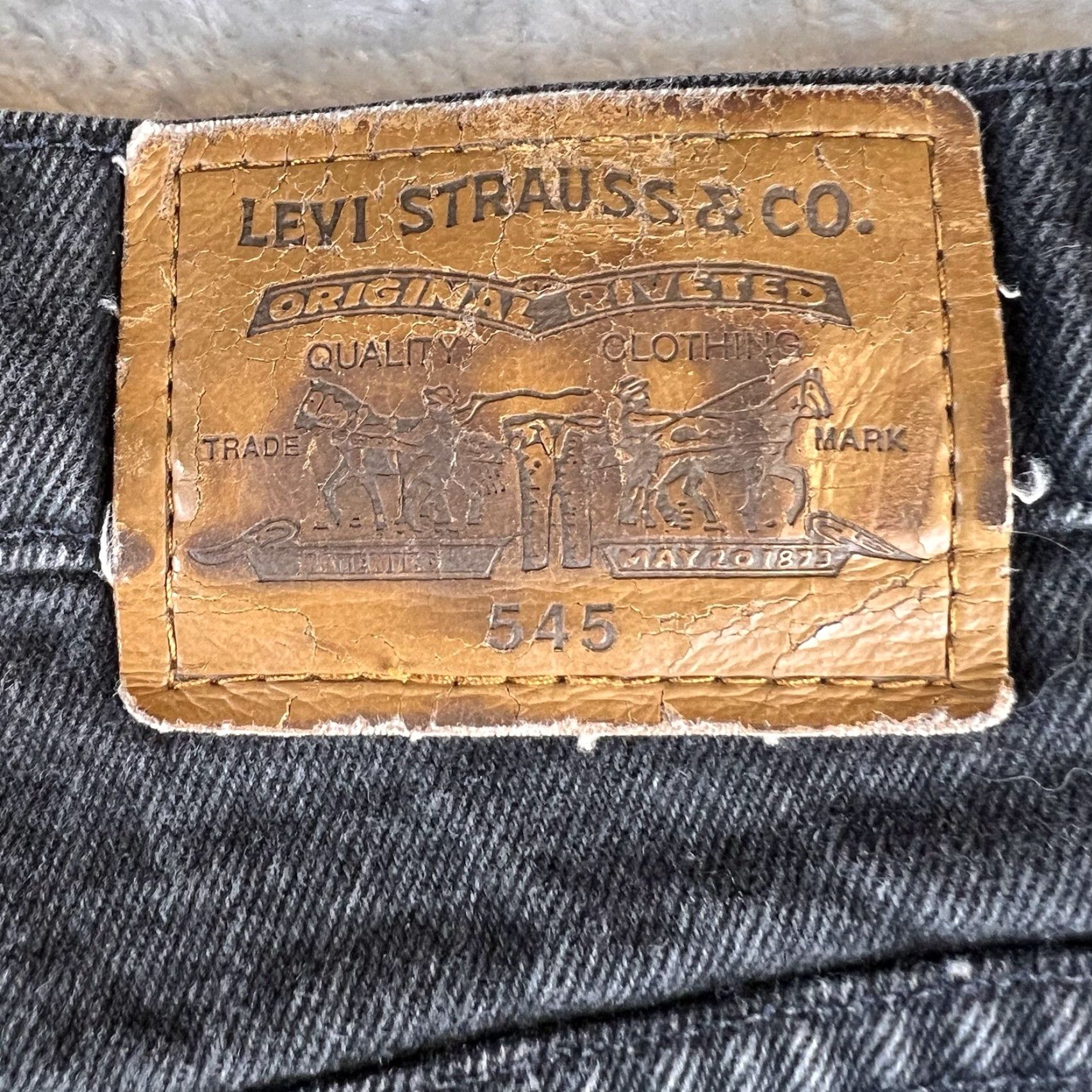 Levi's VINTAGE Levi's 545 Jeans Mens 44x32 Black Denim Tapered Relaxed 90s Grunge 5-Pocket Design Mens Jeans Size US 44 / EU 60 - 7 Thumbnail