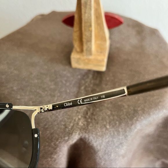 Chloe CHLOE Jayme Cut Out Round Rimmed Metal Sunglasses Size ONE SIZE - 8 Thumbnail