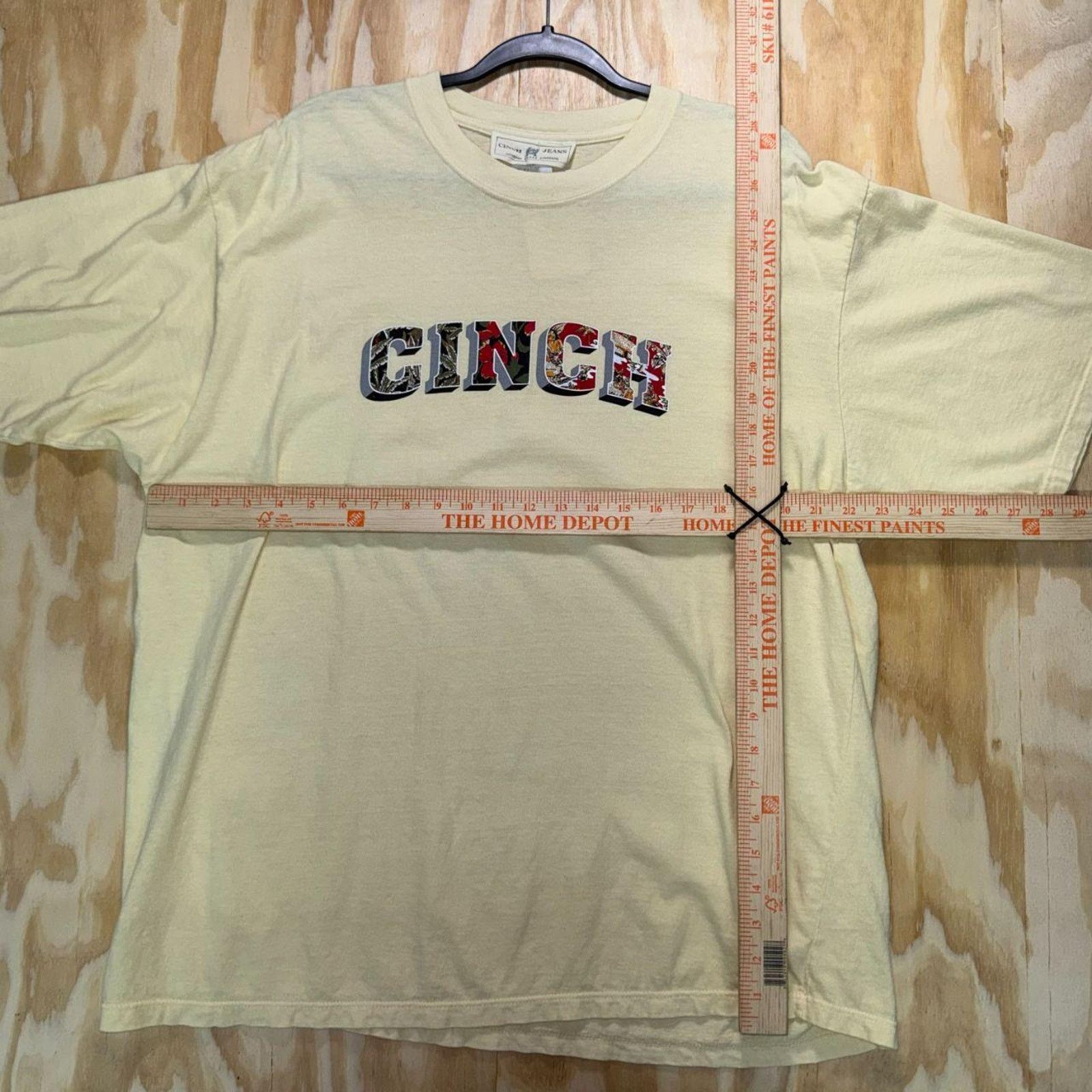 CINCH Vintage y2k cinch floral spellout 1990s/2000s creme t-shirt Size US XL / EU 56 / 4 - 4 Thumbnail