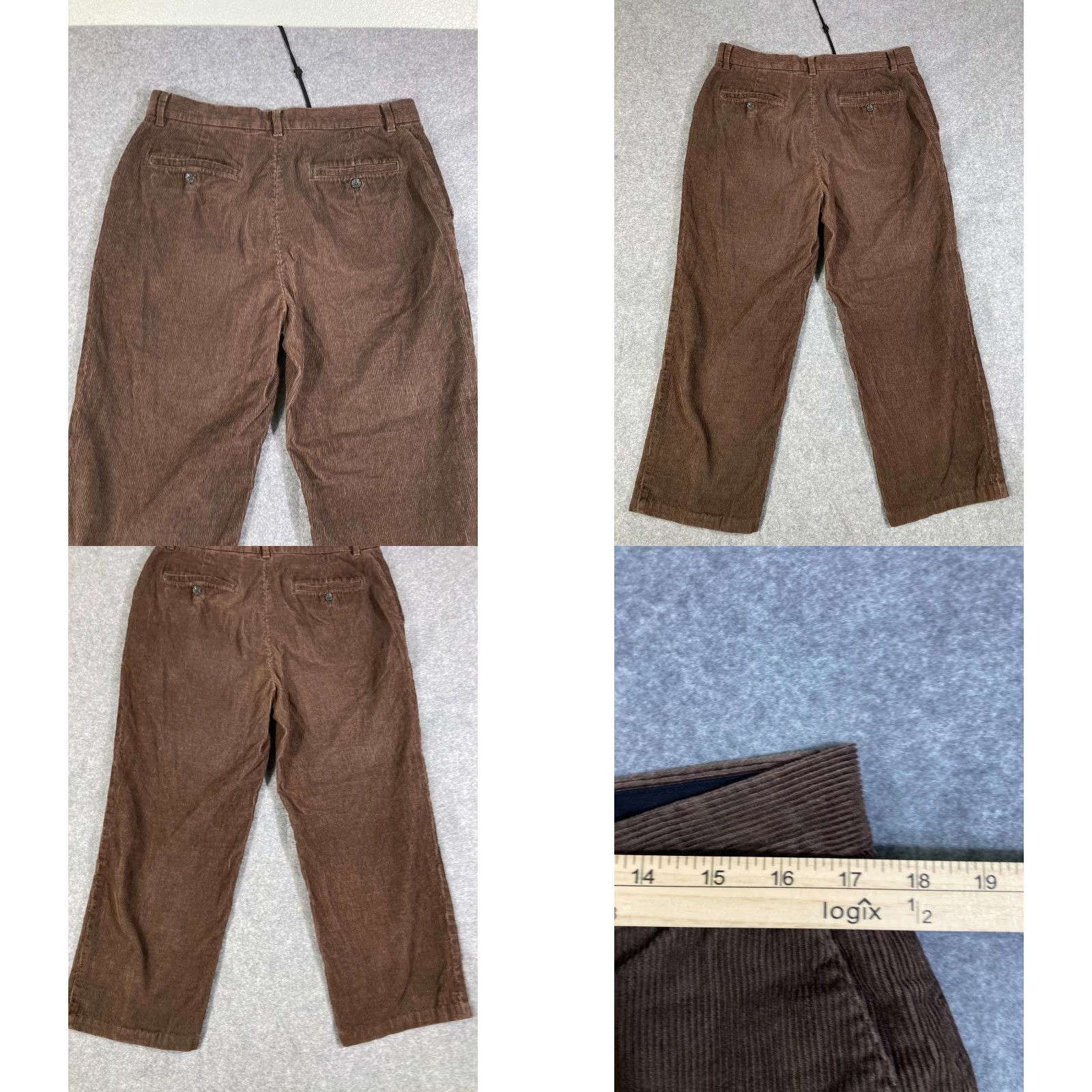 Eddie Bauer Eddie Bauer Corduroy Chino Pants Mens 35X30 Brown Classic Fit Straight Leg Size US 35 - 8 Thumbnail