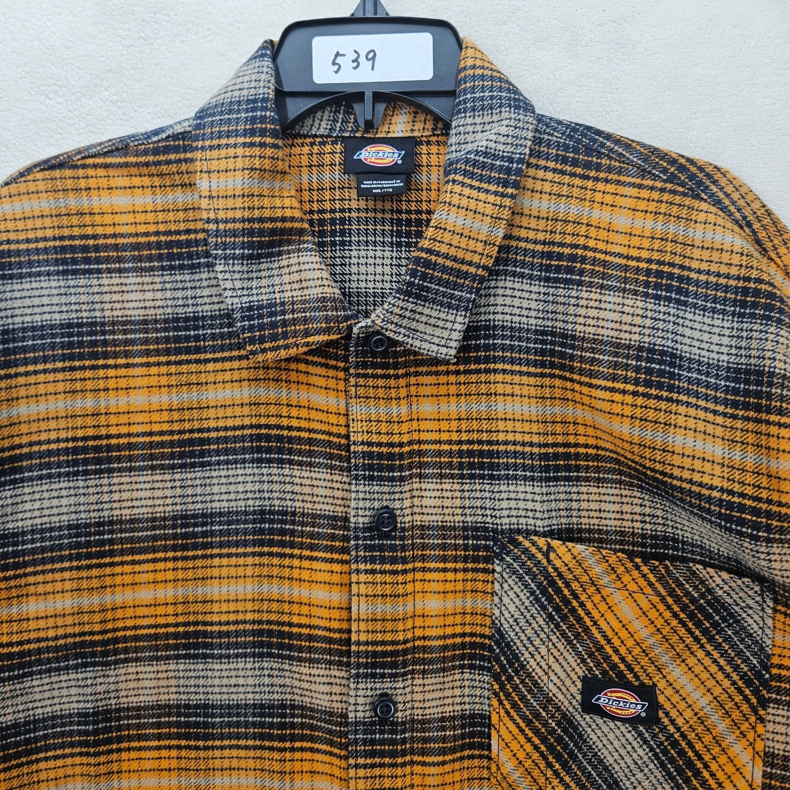 Dickies DICKIES MEN'S XXL WOVEN PLAID FLANNEL SHIRT ORANGE A8653J55 Size US XXL / EU 58 / 5 - 2 Thumbnail