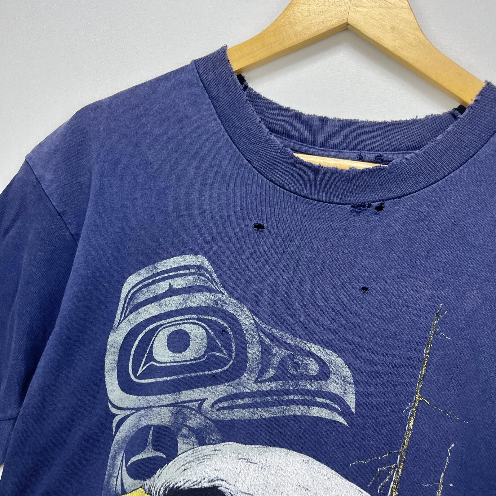 Vintage Vintage 90s Sun Faded Bald Eagle Nature T Shirt Large Size US L / EU 52-54 / 3 - 3 Thumbnail