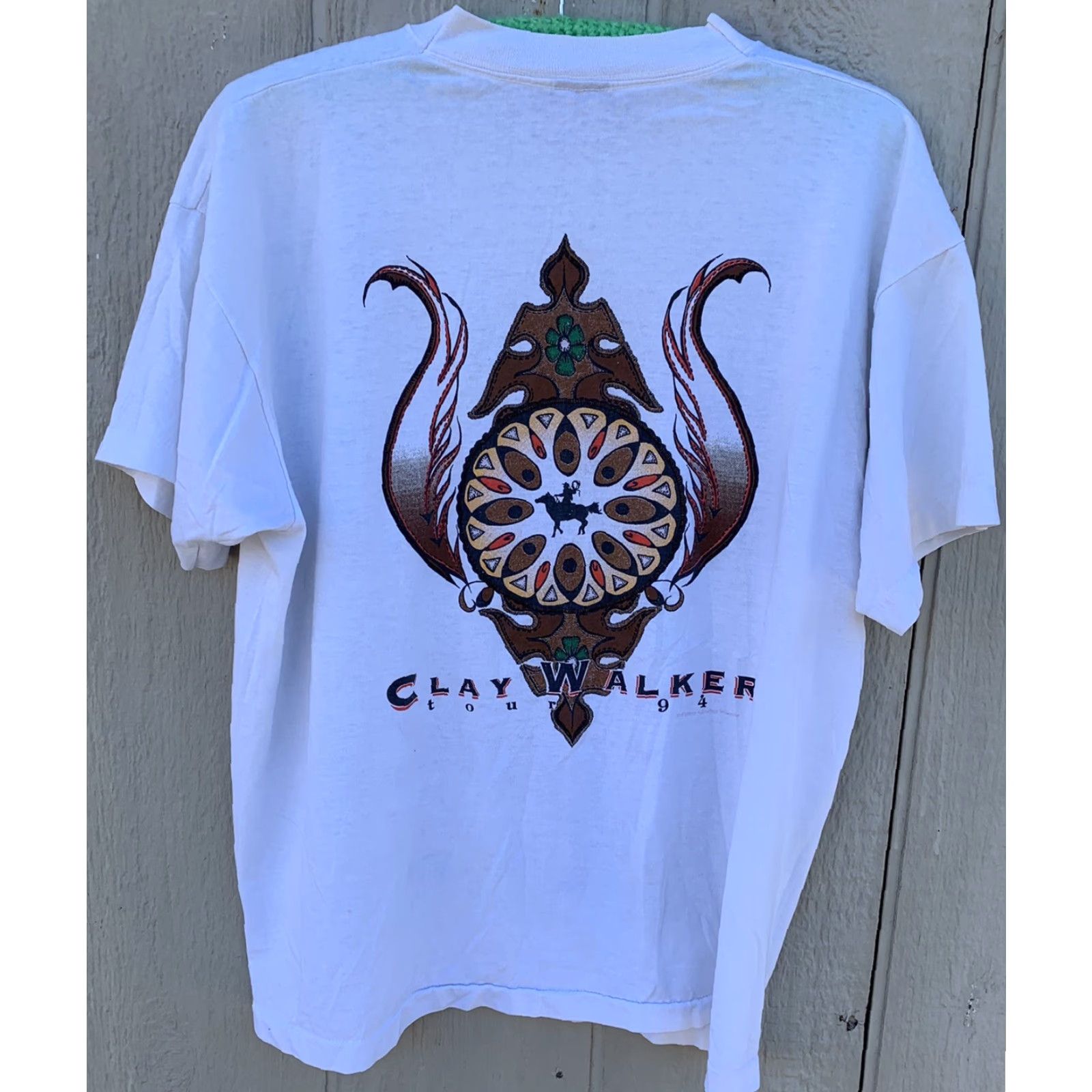 Fruit Of The Loom VINTAGE Clay Walker where do I fit in the picture tour 1994 band concert tee XL Size US XL / EU 56 / 4 - 4 Thumbnail