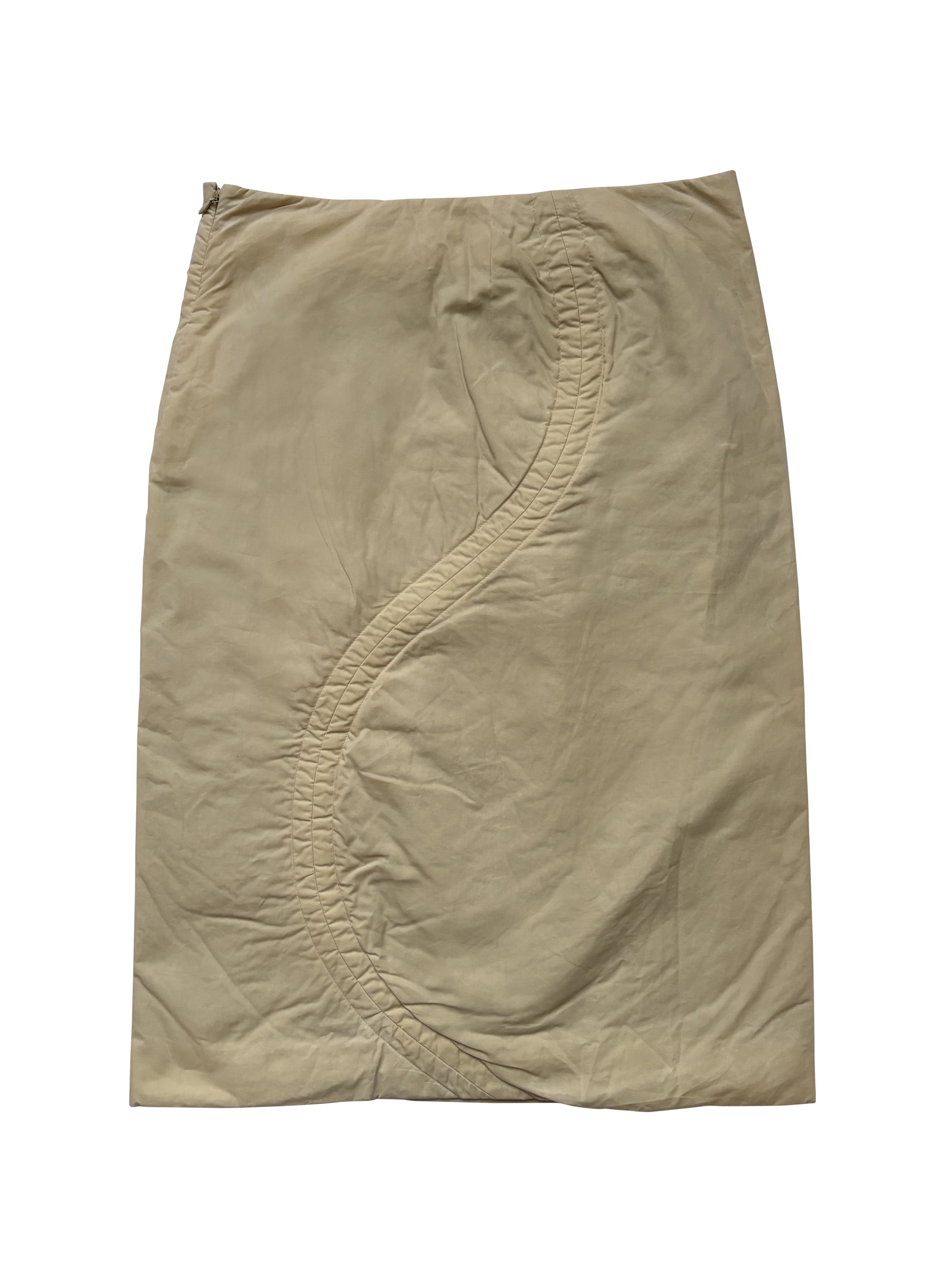Marni ⚡️QUICK SALE⚡️Marni Beige Waxed Cotton Skirt Size 34" / US 12 / IT 48 - 2 Thumbnail