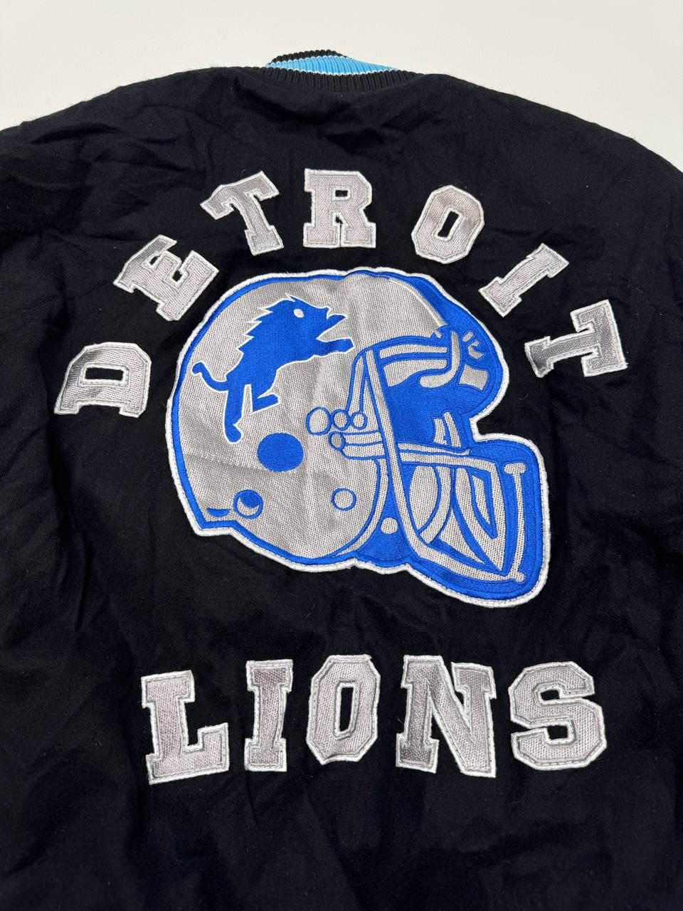 NFL Detroit Lions Vintage Varsity Jacket NFL Leather Sleeves Size US M / EU 48-50 / 2 - 12 Thumbnail