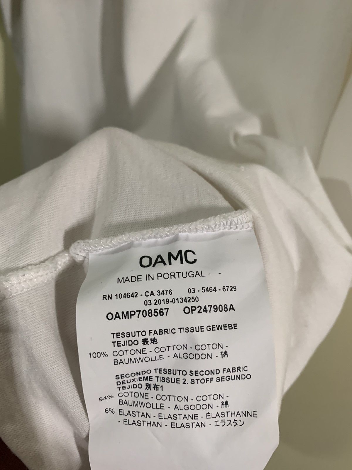 OAMC OAMC Spray Tee “Do you know where you children are?” Size US XL / EU 56 / 4 - 6 Thumbnail