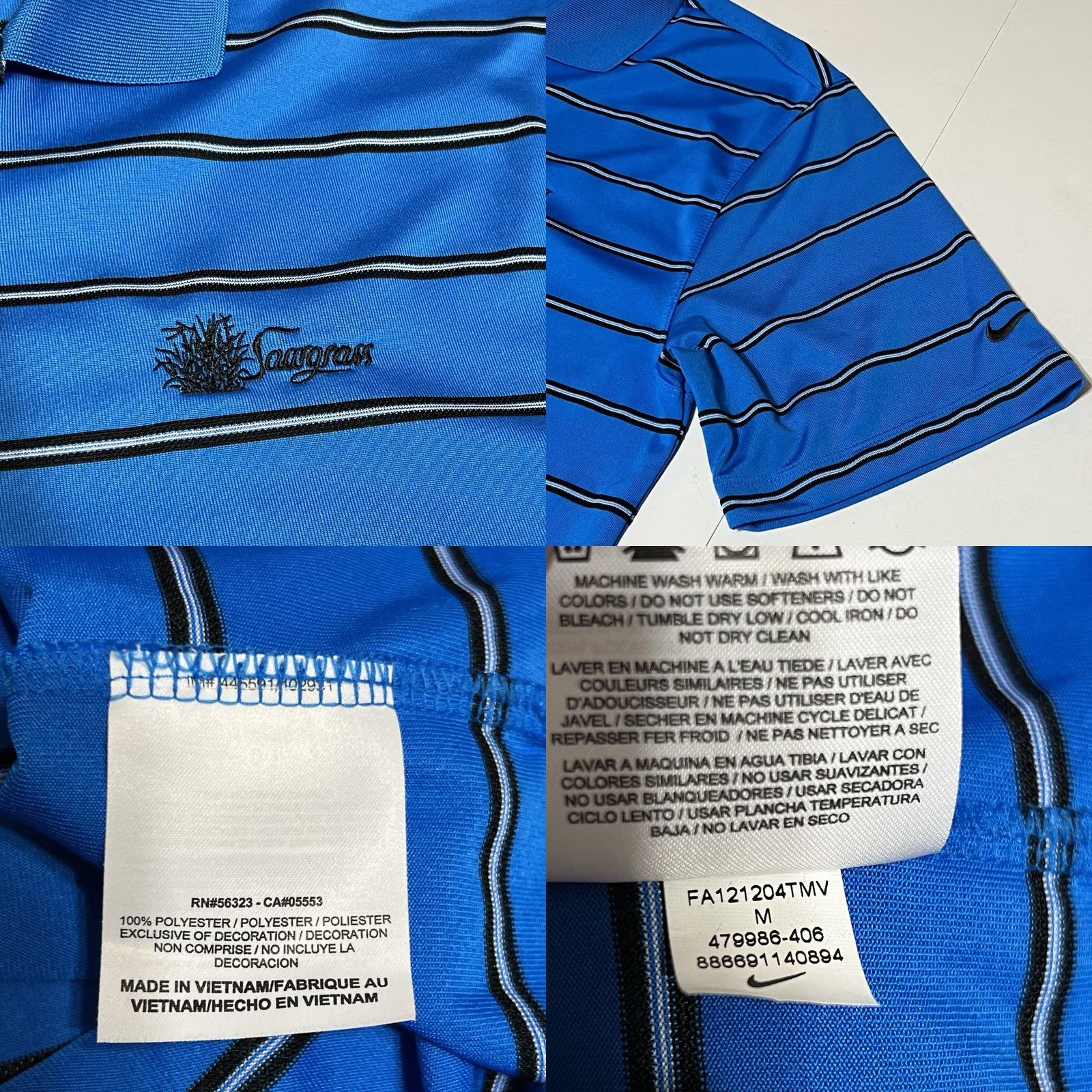 Nike Nike Golf Tour Performance Polo Shirt Mens M Blue Striped Short Sleeve Sawgrass Polo Shirt Mens M Blue Striped Short Sleeve Nike Golf Tour Performance Size US M / EU 48-50 / 2 - 8 Thumbnail