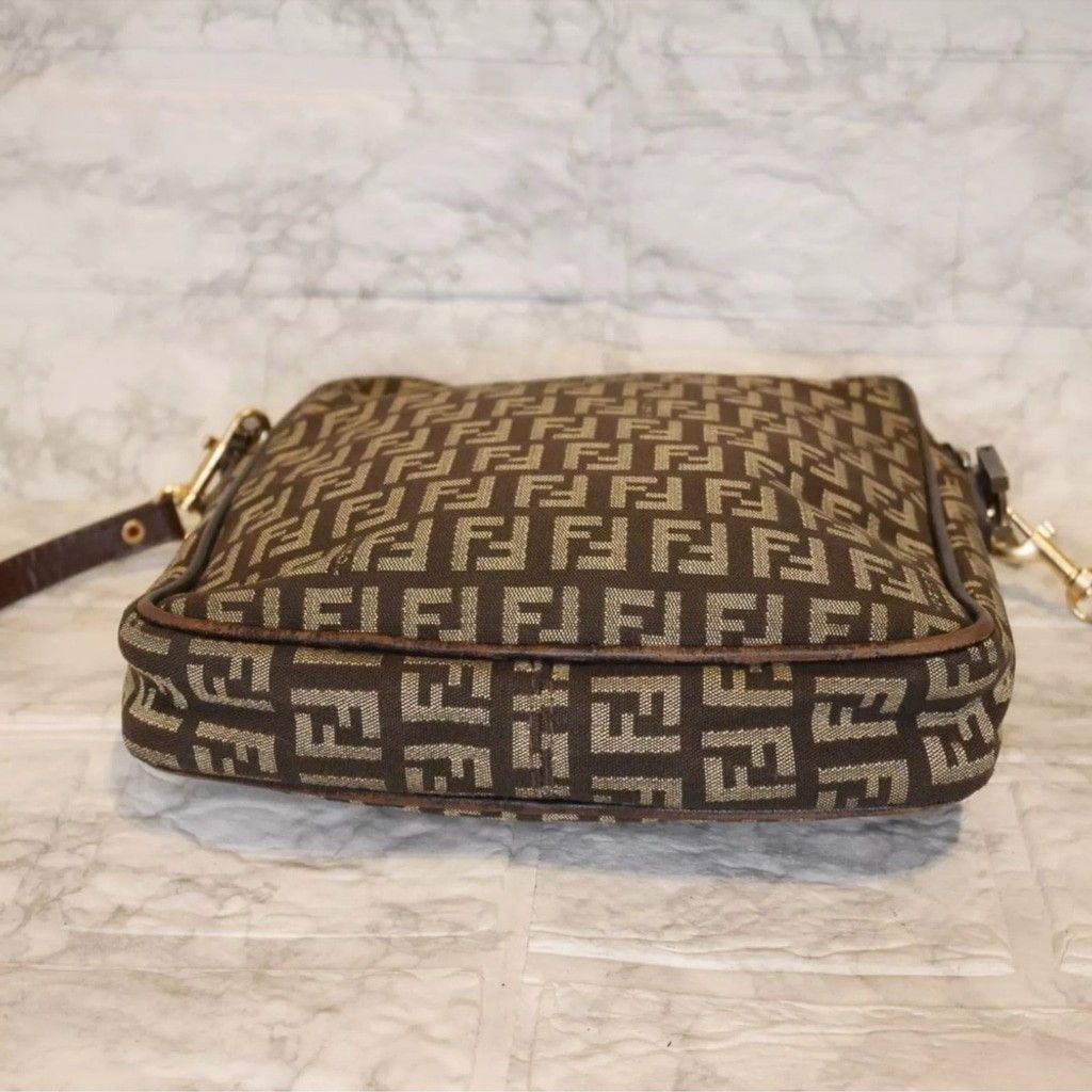 Fendi Fendi Brown Crossbody Bag with Iconic FF Zucca Monogram Size ONE SIZE - 4 Thumbnail