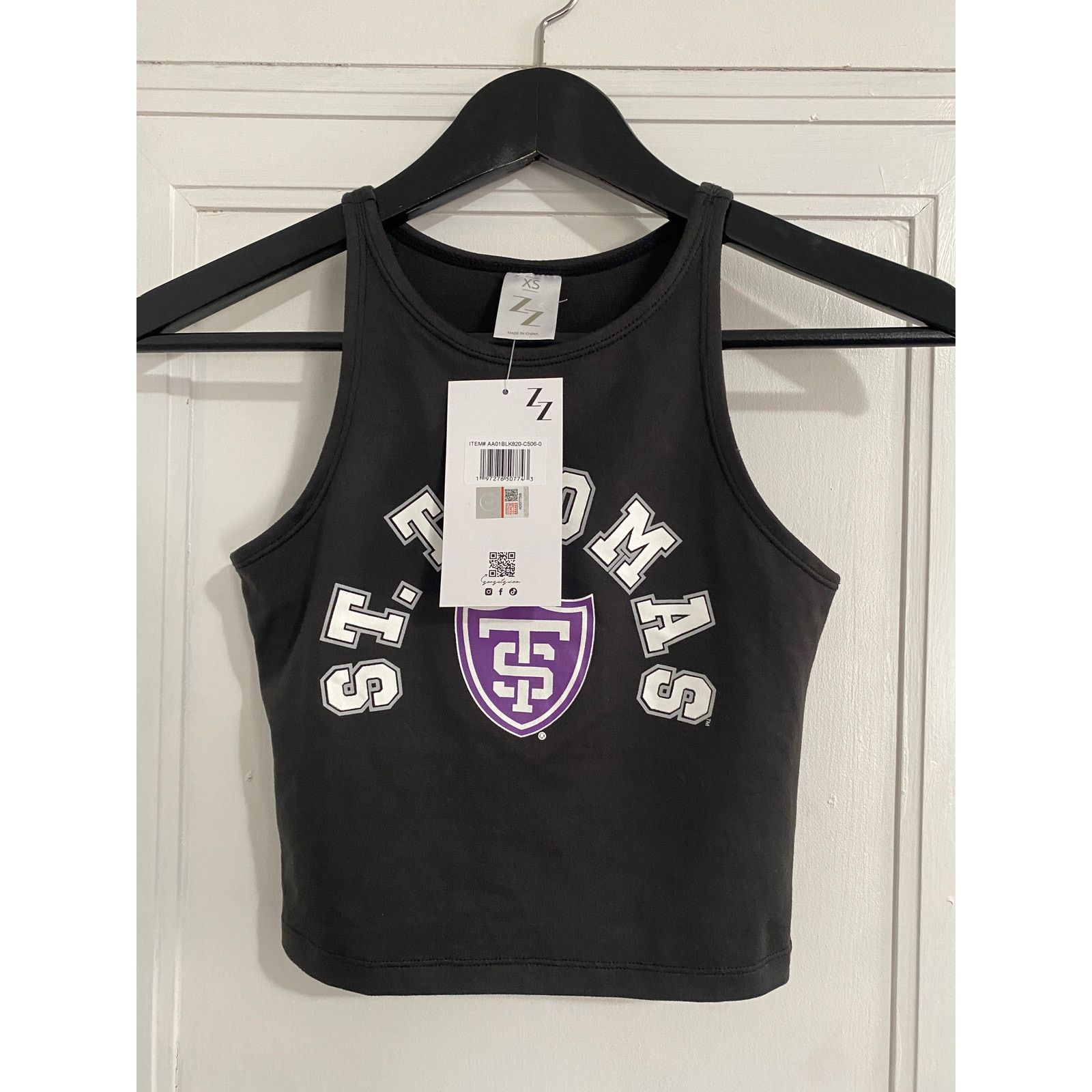 NCAA NWT University of St. Thomas Tommies Cropped Tank Top Sz XS Size XS / US 0-2 / IT 36-38 - 2 Thumbnail