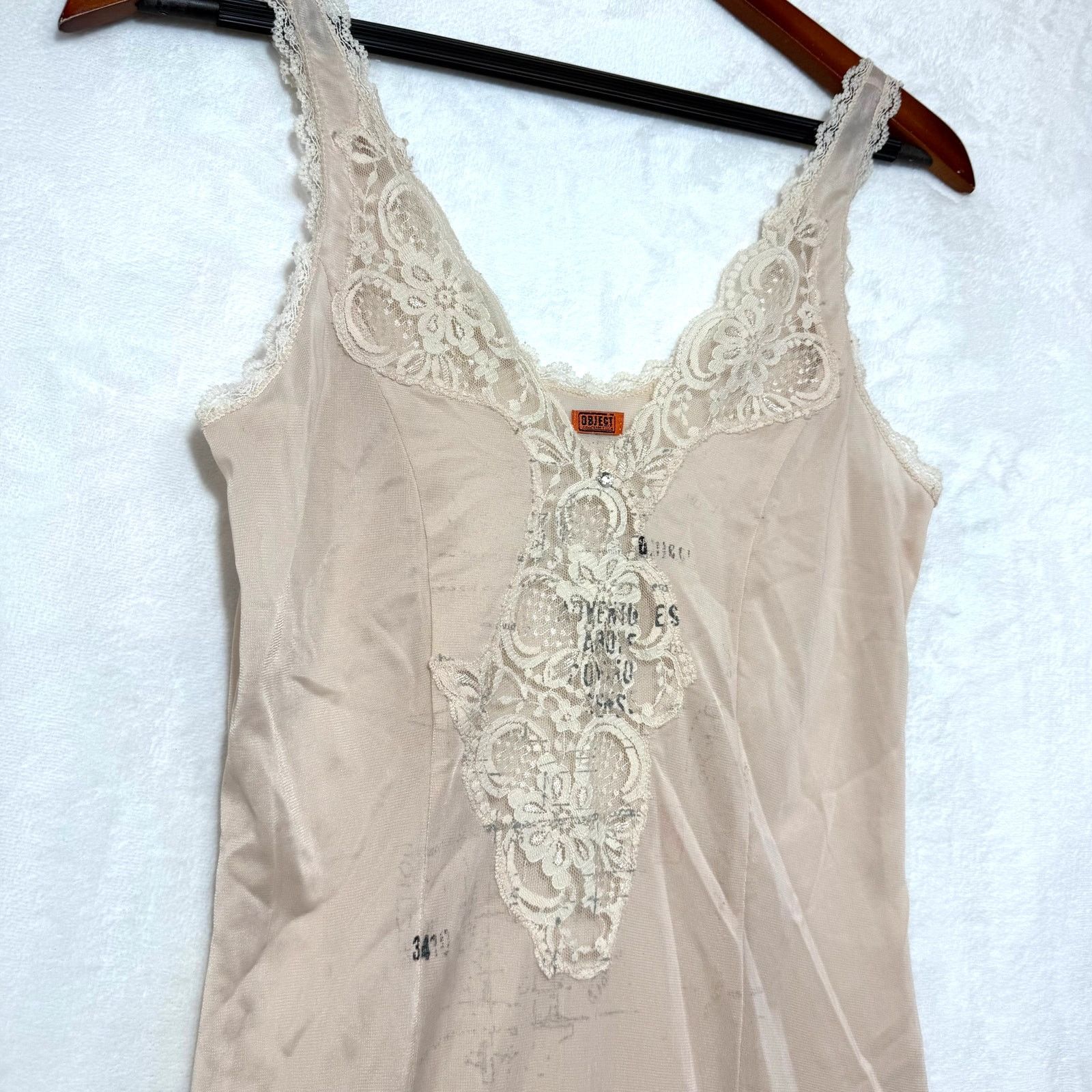 Other RARE Object Collectors Item Small Lace Pink Slip Dress Art Size S / US 4 / IT 40 - 2 Thumbnail