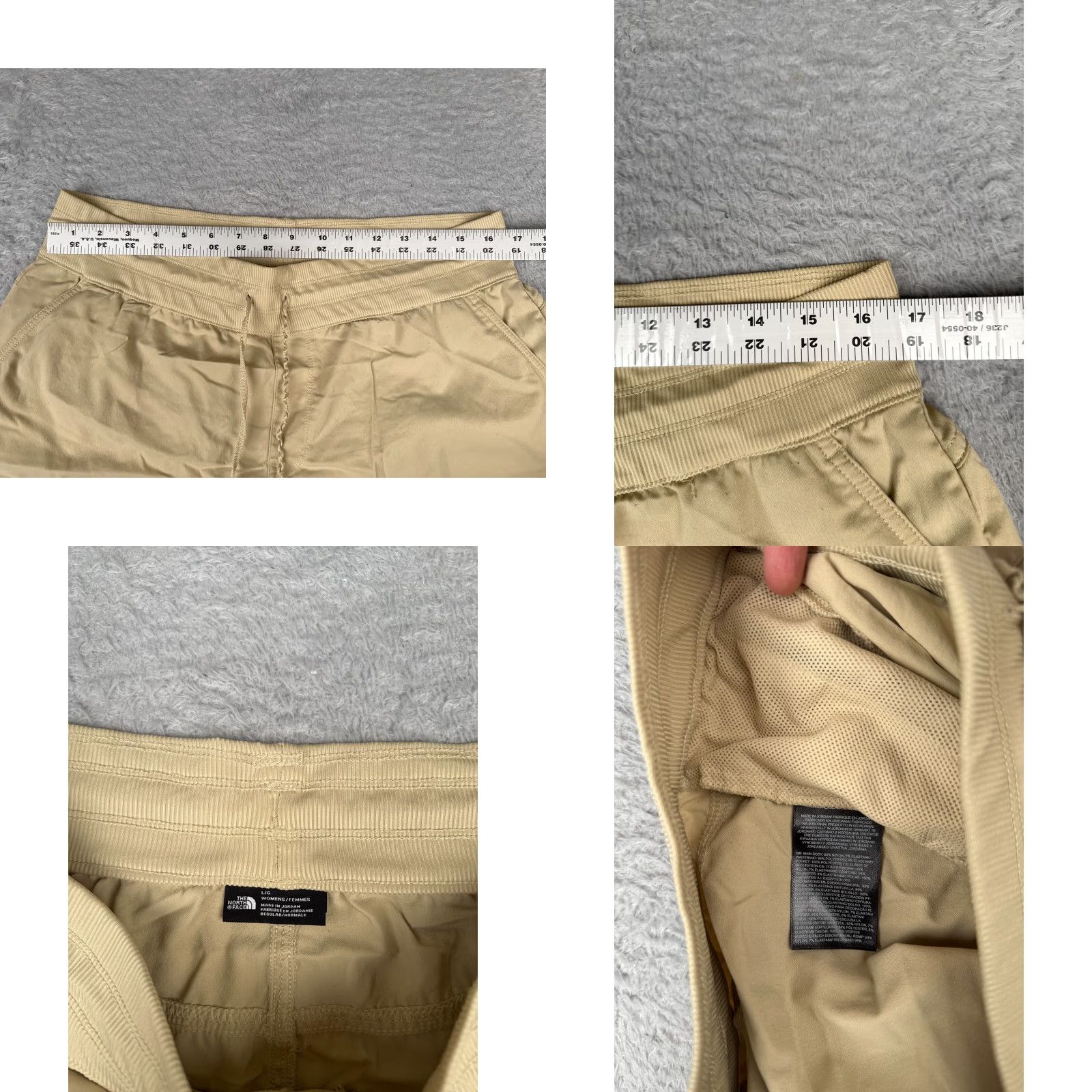 The North Face VINTAGE The North Face Shorts Women Large Beige Elastic Waist Activewear Casual 4" Gym Hike Yoga Outdoor Size 36" / US 14 / IT 50 - 8 Thumbnail