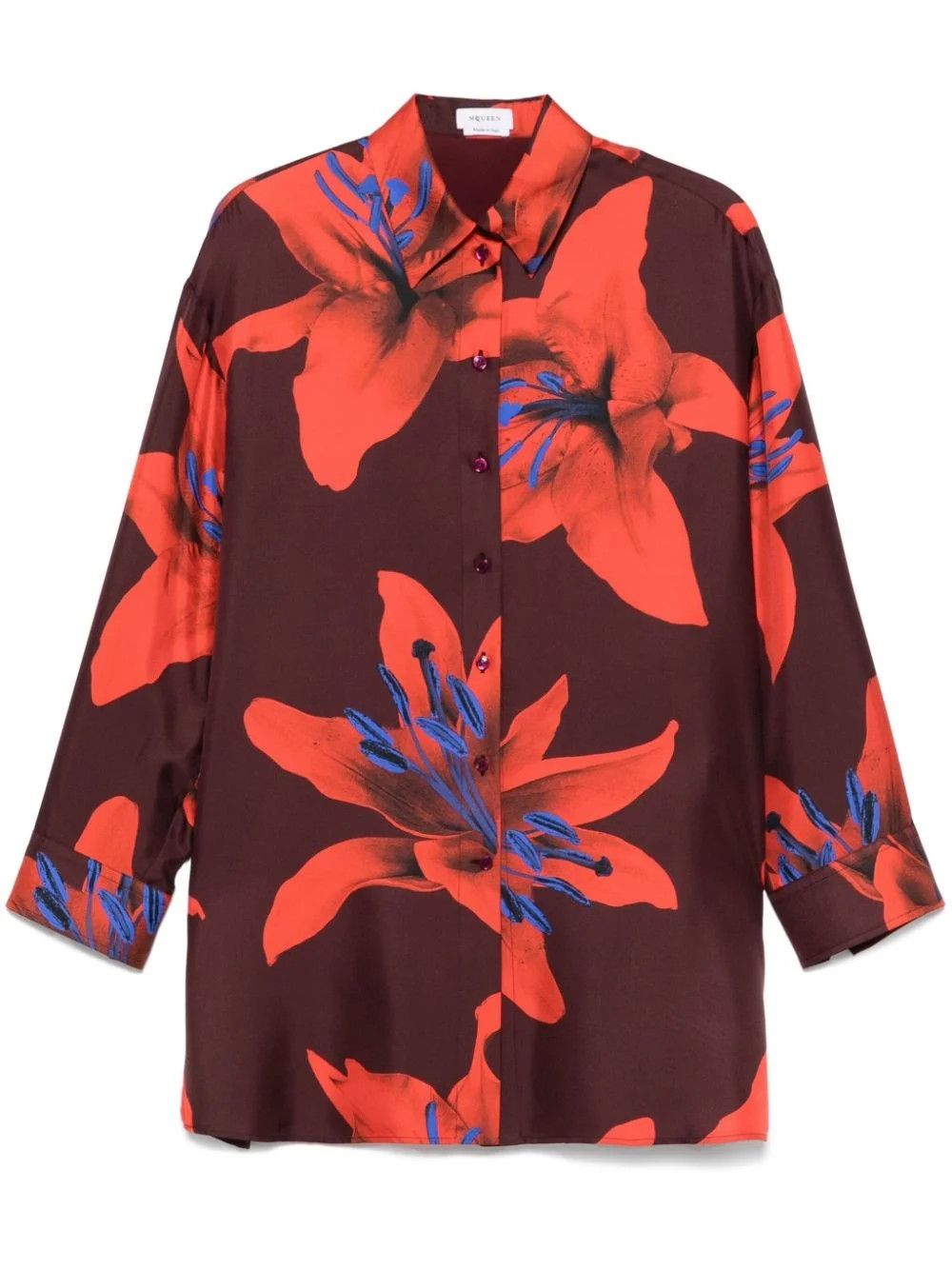Alexander McQueen o1srvl11e0226 Floral-Print Shirt In Multicolor Size L / US 10 / IT 46 - 1 Thumbnail
