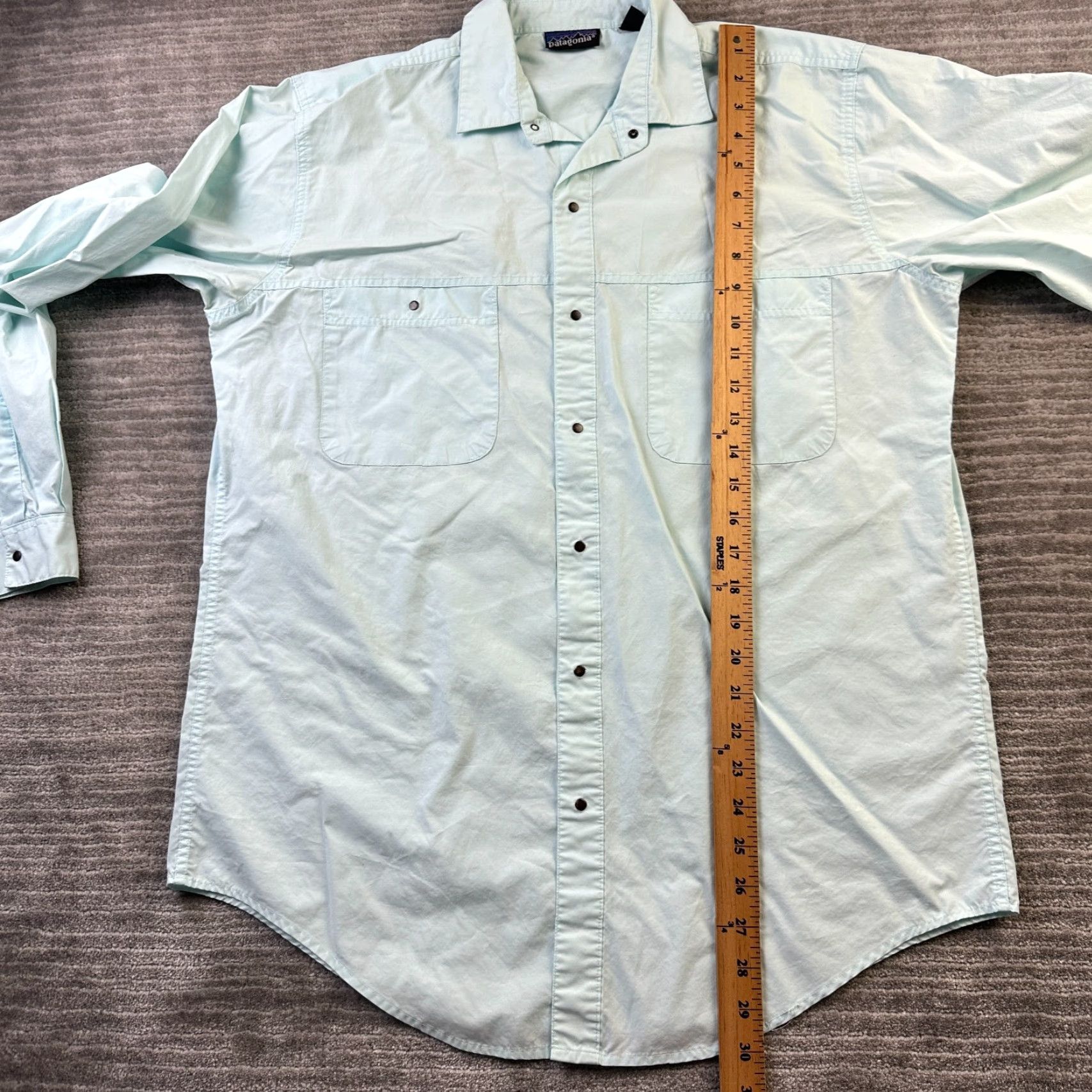 Patagonia VINTAGE Patagonia Shirt Mens Medium Blue Snap Utility Fishing Outdoor Size US M / EU 48-50 / 2 - 8 Thumbnail