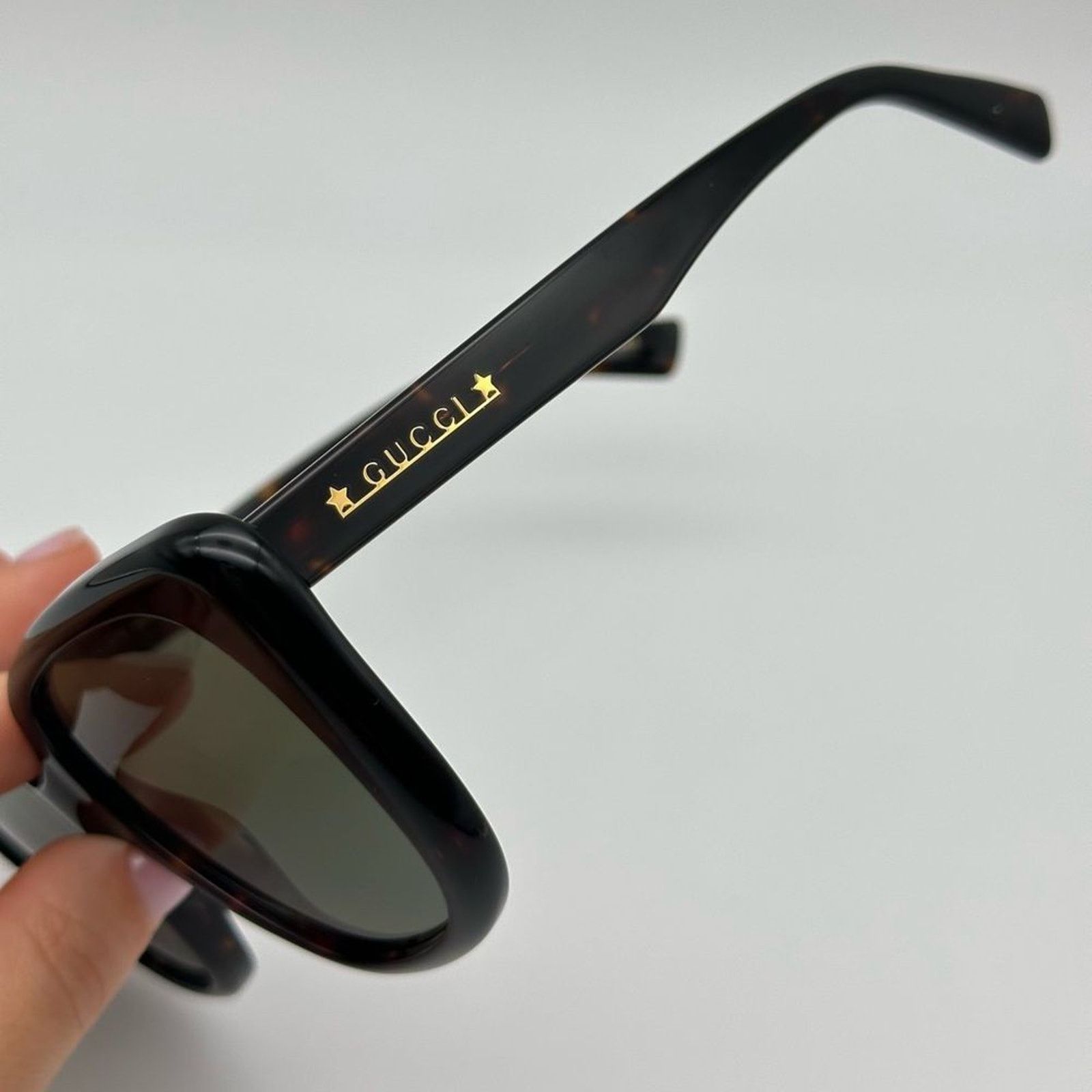 Gucci BRAND NEW GUCCI GG1169S 003 Havana/Green Women Sunglasses Size ONE SIZE - 3 Thumbnail