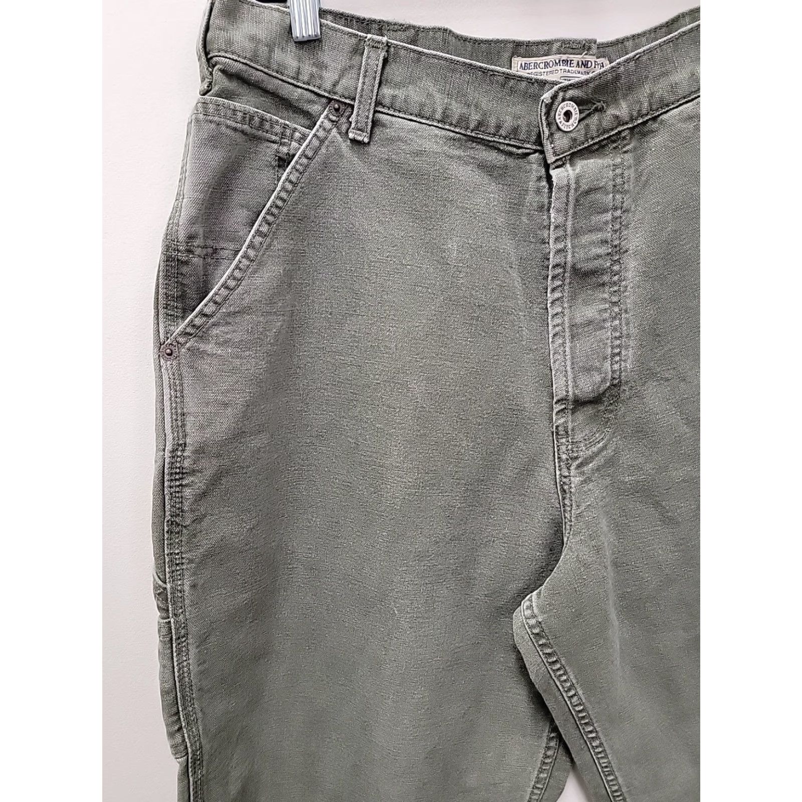 Abercrombie & Fitch VINTAGE Abercrombie & Fitch Jeans Men 34R Gray Denim Straight 33 Inseam 35x33 Distressed Used Size US 34 / EU 50 - 2 Thumbnail