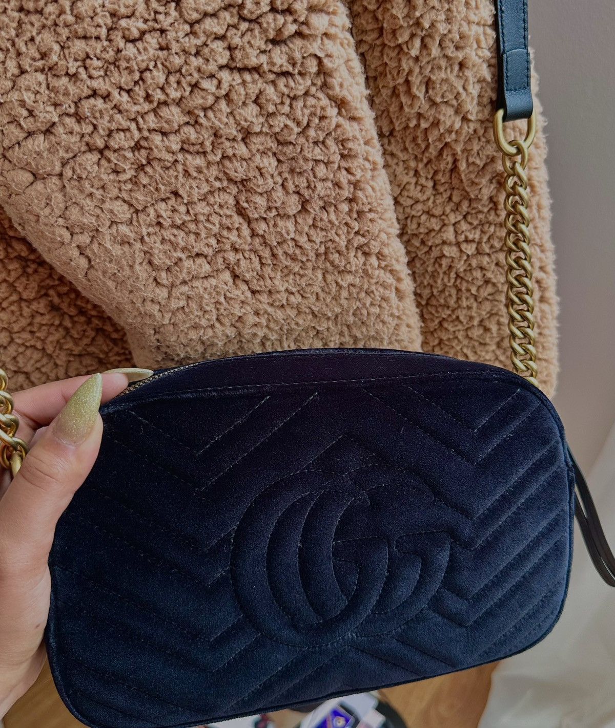 Gucci Gucci GG Marmont Bag in Black Velvet Limited Edition Size ONE SIZE - 2 Thumbnail