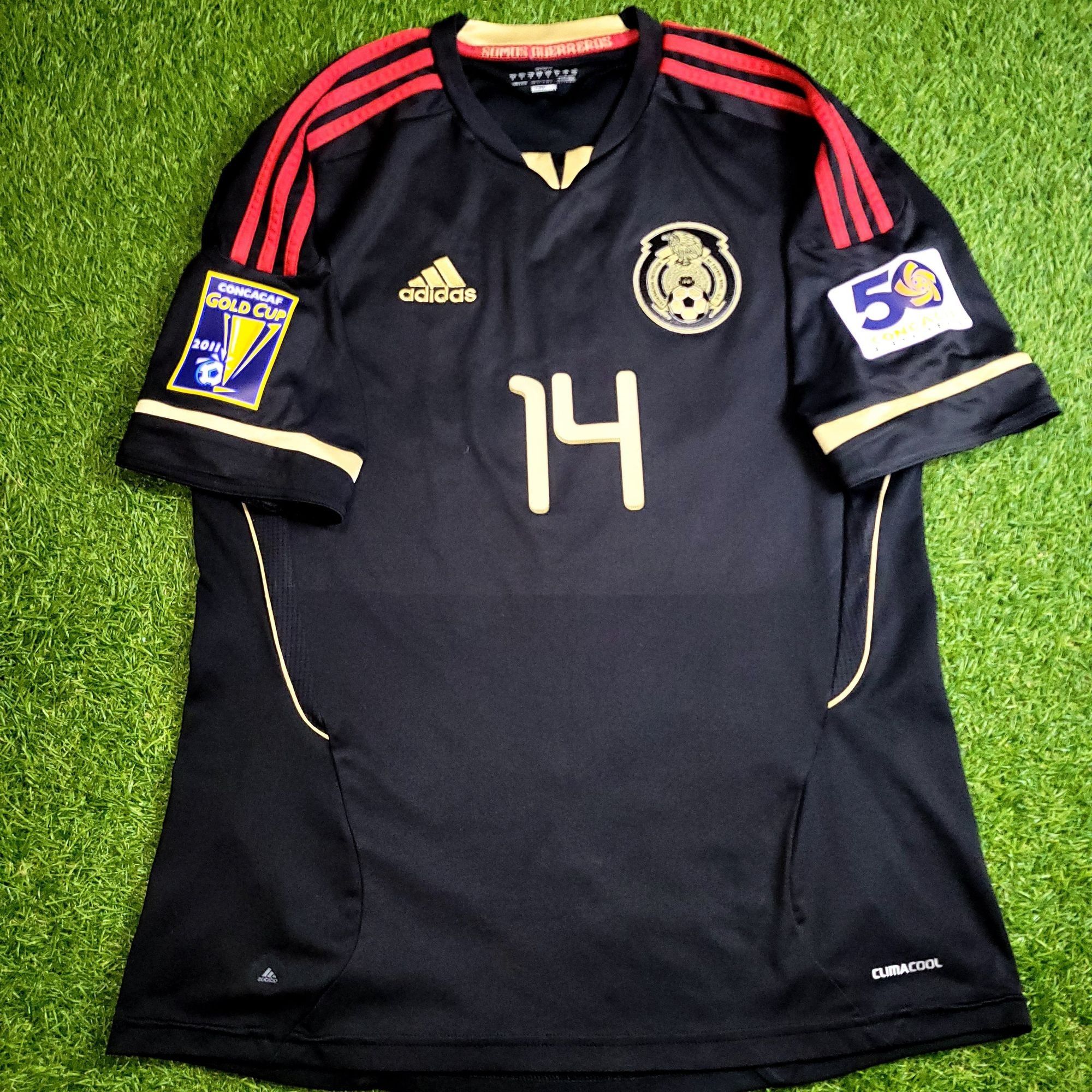 Chicharito Mexico 2011 GOLD CUP FINAL Soccer Away Jersey M