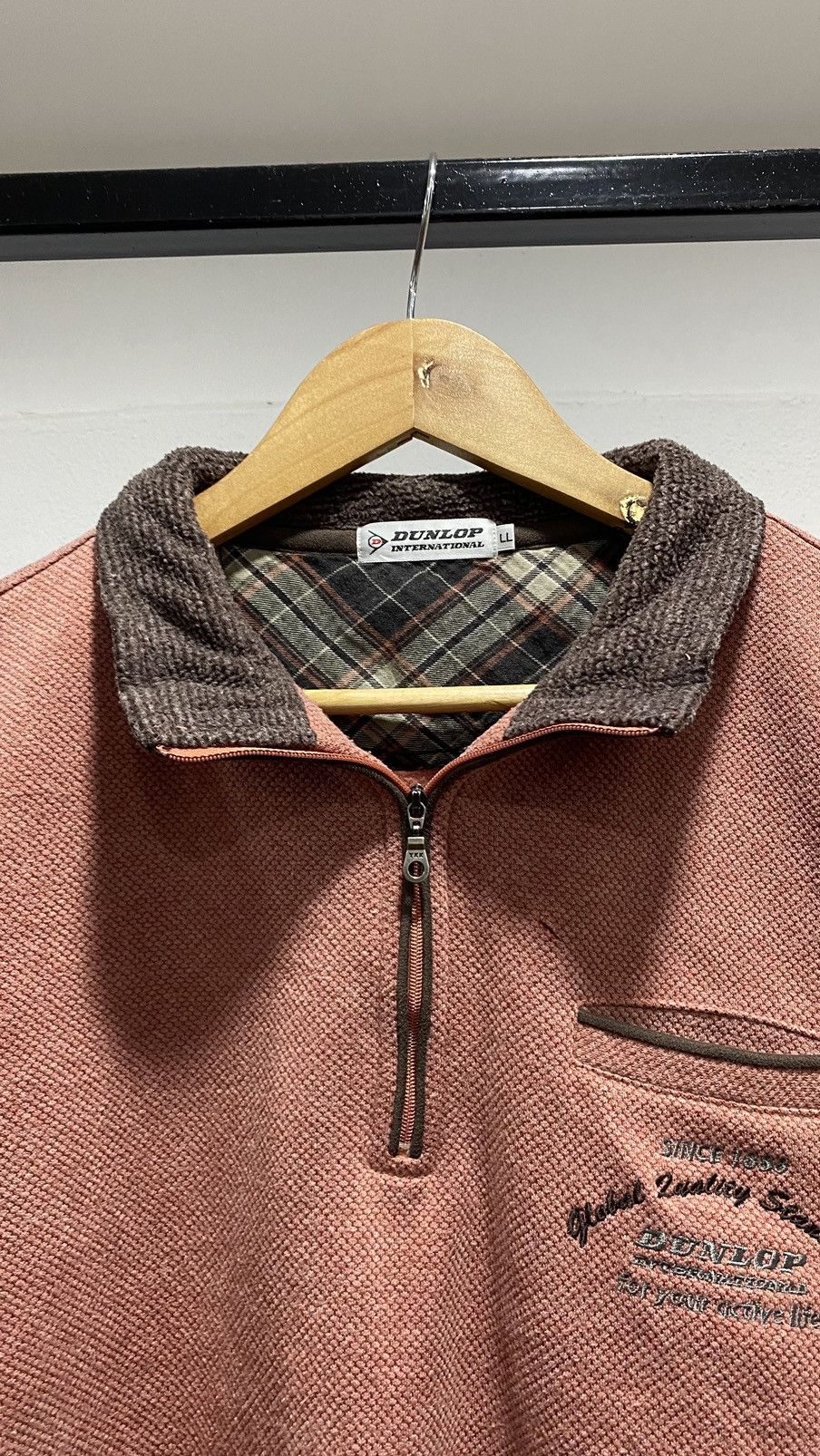 Japanese Brand × Vintage Vintage Dunlop Halfzipper Sweatshirt 90s Size US L / EU 52-54 / 3 - 6 Thumbnail