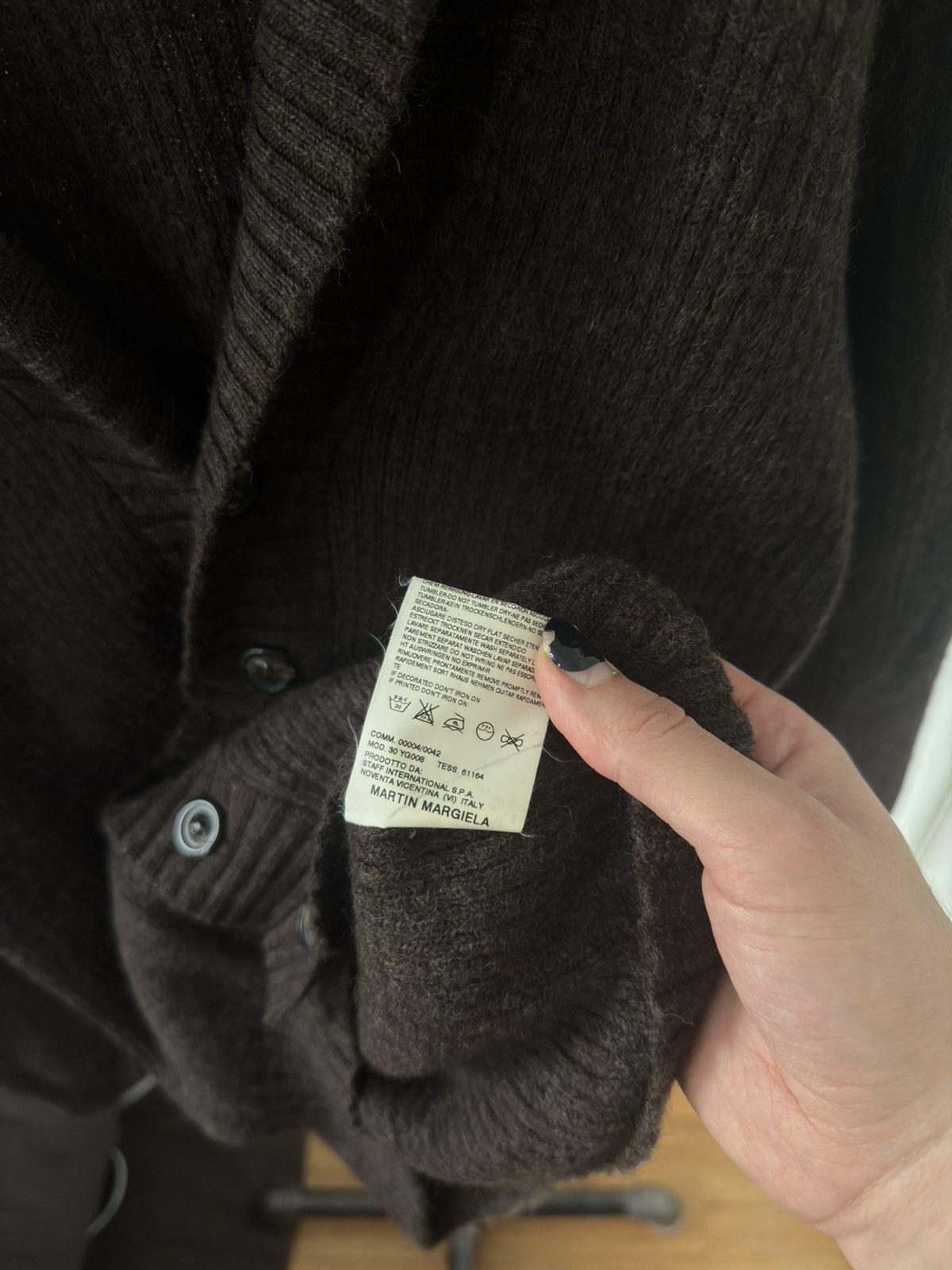 Maison Margiela AW04 Brown Cardigan Size US M / EU 48-50 / 2 - 6 Thumbnail