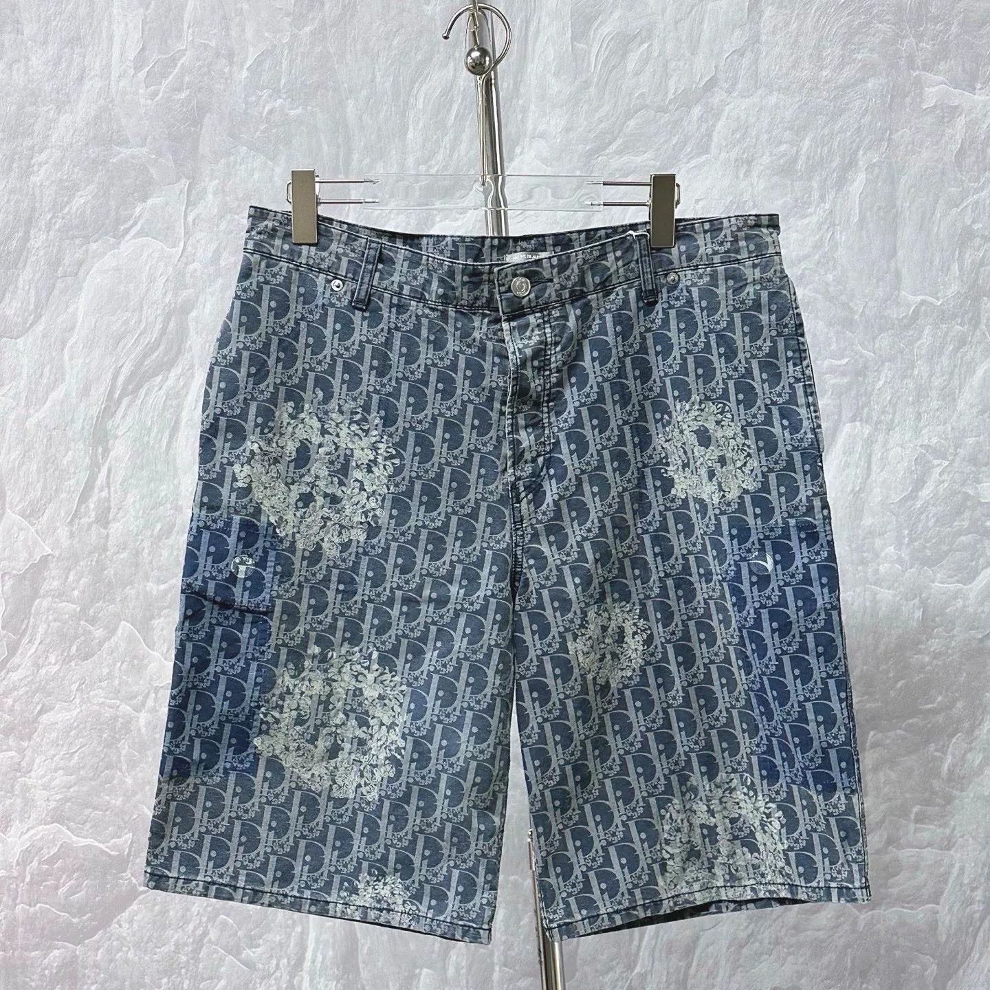 Dior dior x denim tears floral denim shorts Size US 34 / EU 50 - 1 Thumbnail