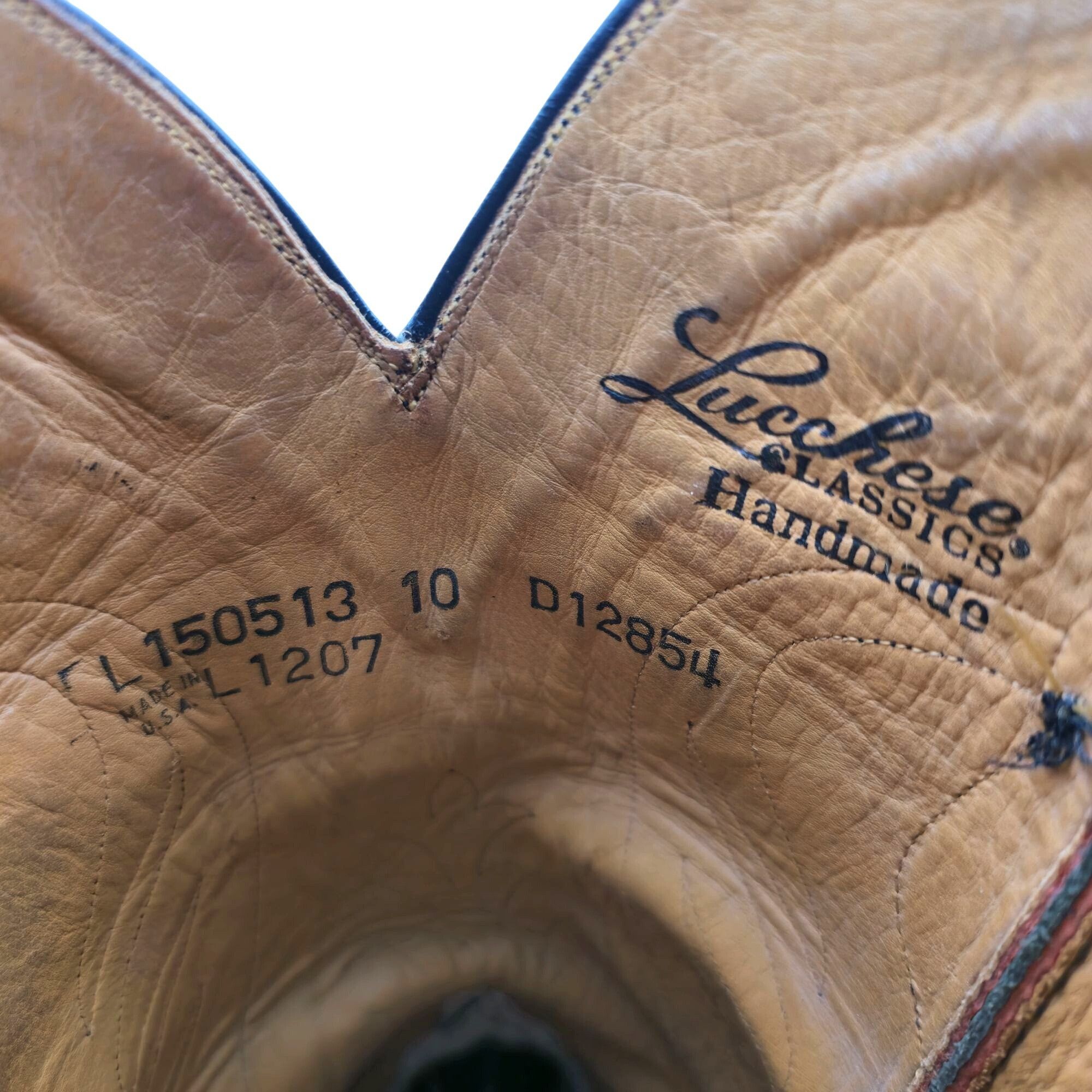 Lucchese Lucchese Classics Black Cherry Goat Leather Cowboy Boots Men Size US 10 / EU 43 - 6 Thumbnail