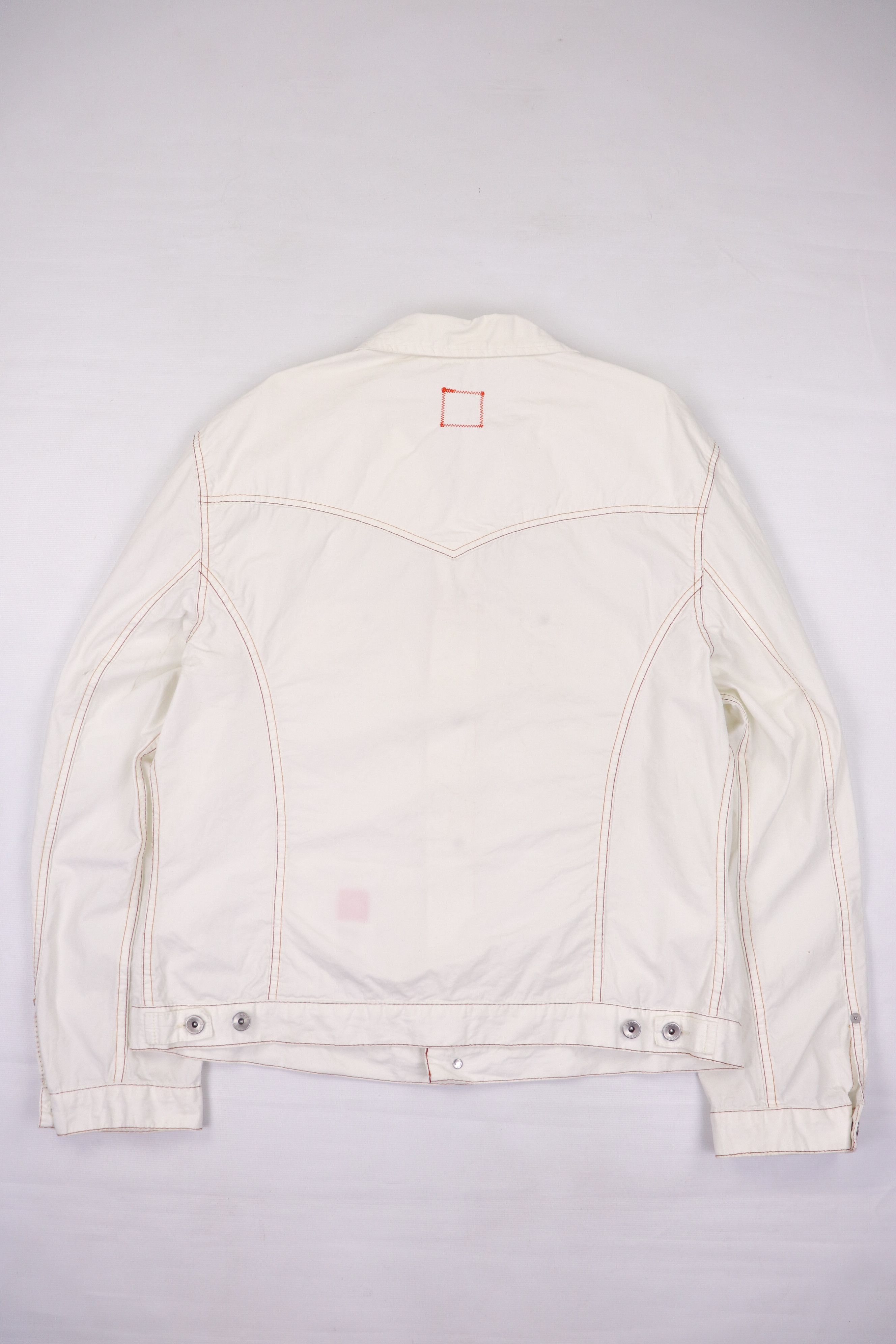 Hugo Boss Hugo Boss Vintage White Cotton Trucker Jacket Size US XL / EU 56 / 4 - 2 Thumbnail