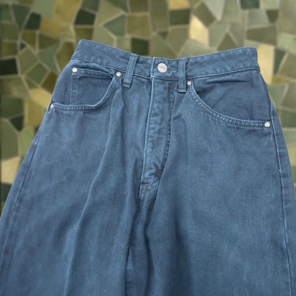 Edwin VINTAGE Edwin Black Denim High Rise Straight Leg Mom Jeans 24" Womens 90s Inseam 33" Size 42" / US 20 - 1 Thumbnail