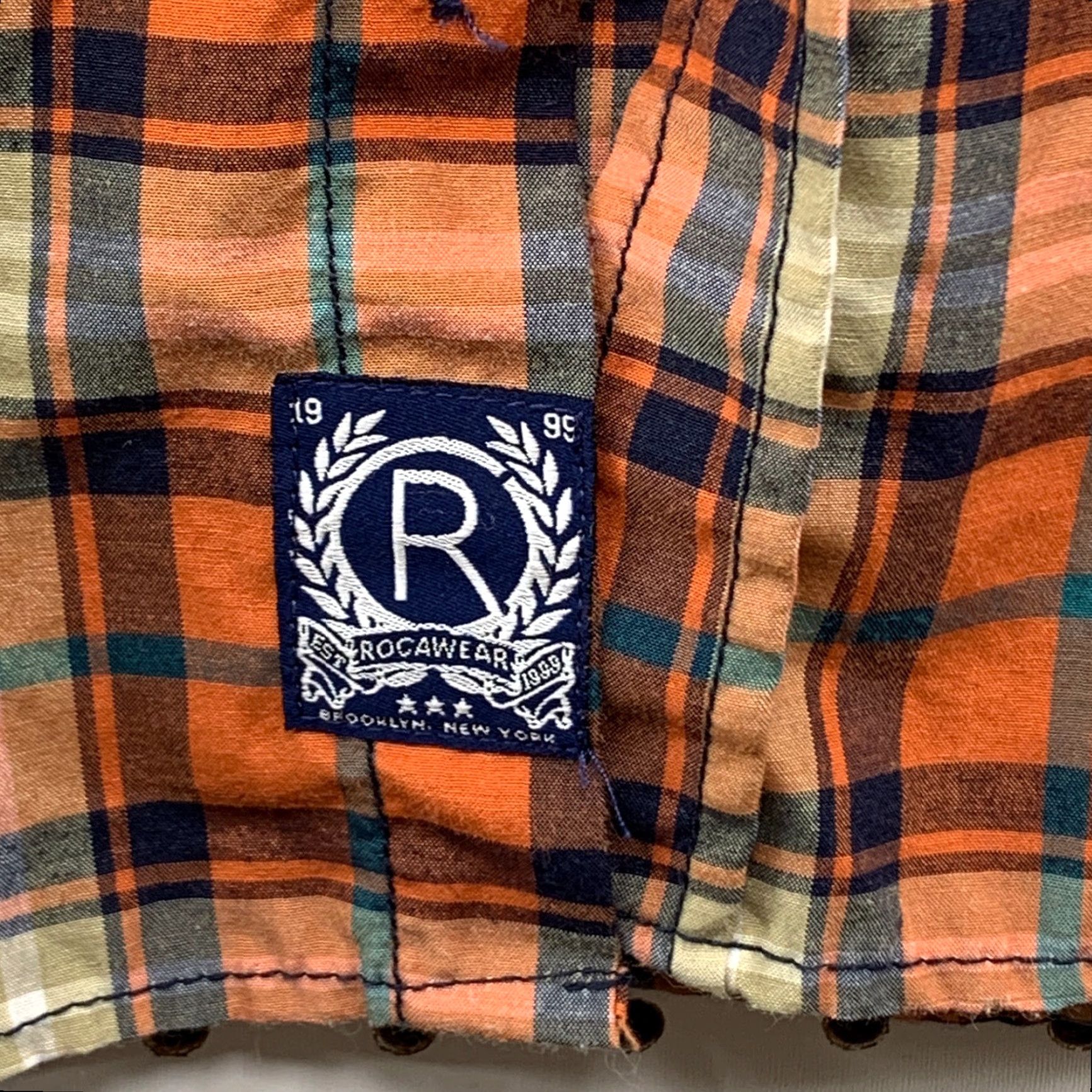 Rocawear VINTAGE Rocawear Button-Up Shirt Mens 3XL Orange Plaid Y2K 28x34 Shirt Mens 3XL Orange Brown Plaid Rocawear Button-Up Shirt Mens 3XL Vintage Size US XXL / EU 58 / 5 - 7 Thumbnail