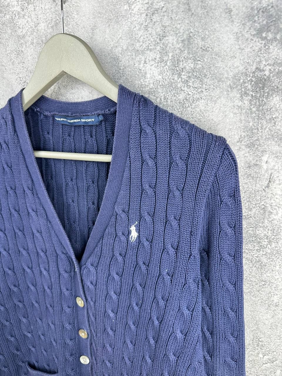 Ralph Lauren Sport Ralph Lauren Sport Vintage Cable Knit Cardigan Navy Sweater Size US L / EU 52-54 / 3 - 5 Thumbnail