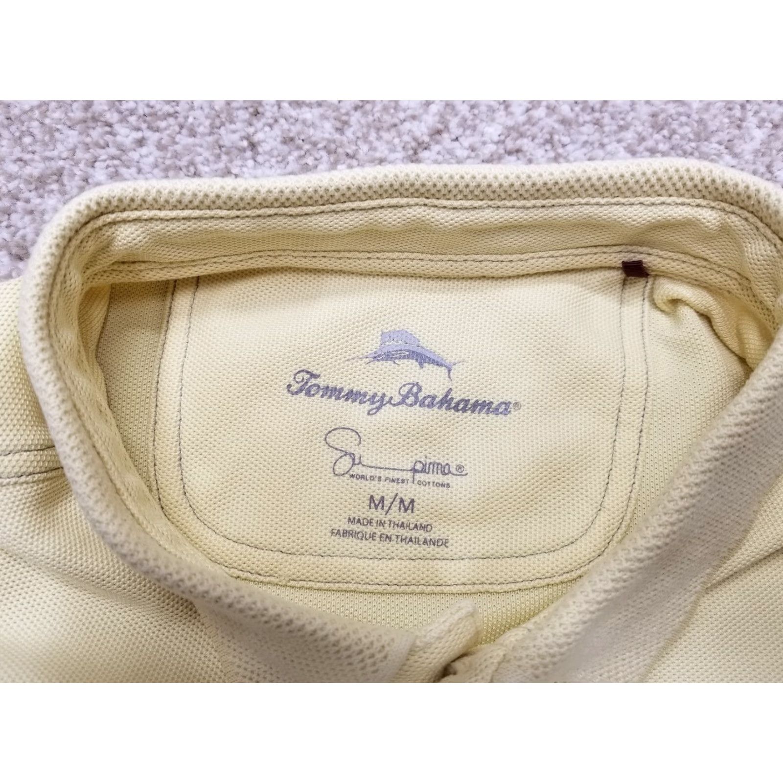 Tommy Bahama VINTAGE Tommy Bahama Shirt Mens M Yellow Polo Supima Cotton Blend Golf Casual Size US M / EU 48-50 / 2 - 5 Thumbnail