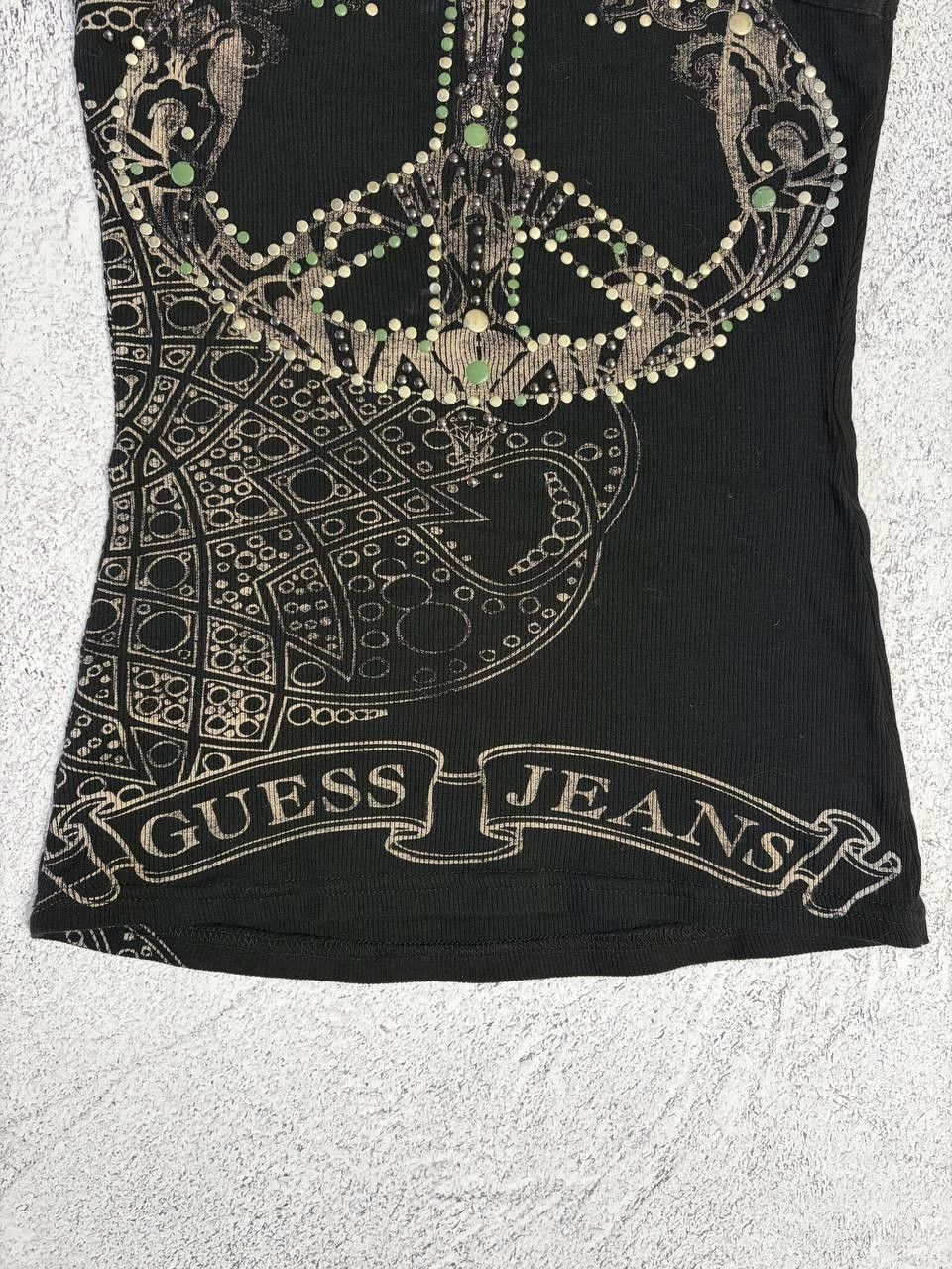 Guess Guess Grunge Peace Logo Vintage Opium Tank Top Size XS / US 0-2 / IT 36-38 - 3 Thumbnail