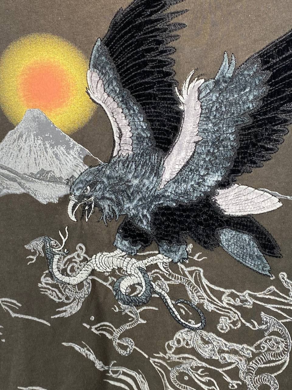 Japanese Brand × Ringspun Vintage y2k Ringspun Punk Japan Eagle Embroidery tshirt Size US XL / EU 56 / 4 - 4 Thumbnail