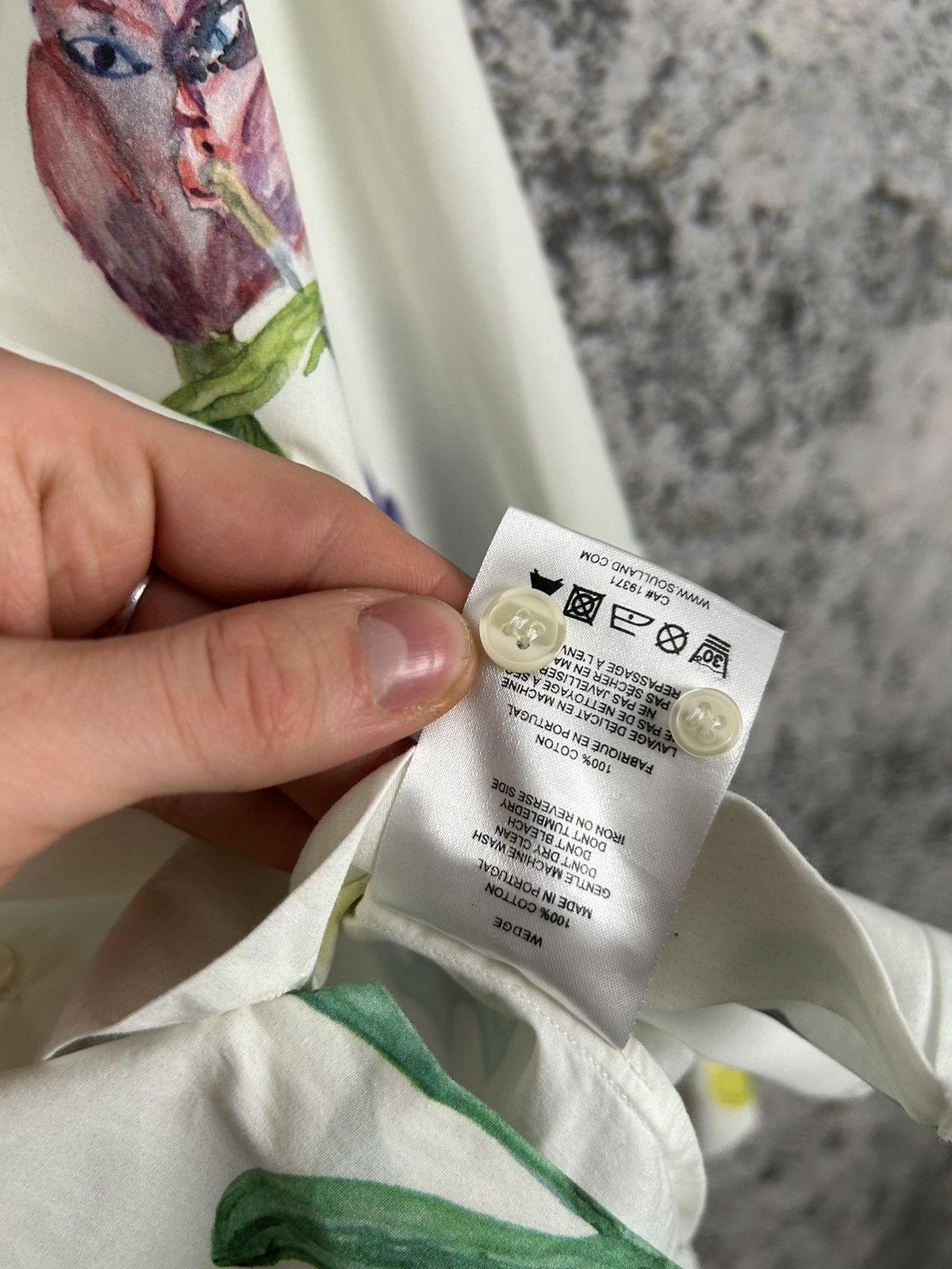 Japanese Brand Soulland Avant-garde Smoking Flowers Shirt Hype Rare Y2K Size US S / EU 44-46 / 1 - 8 Thumbnail