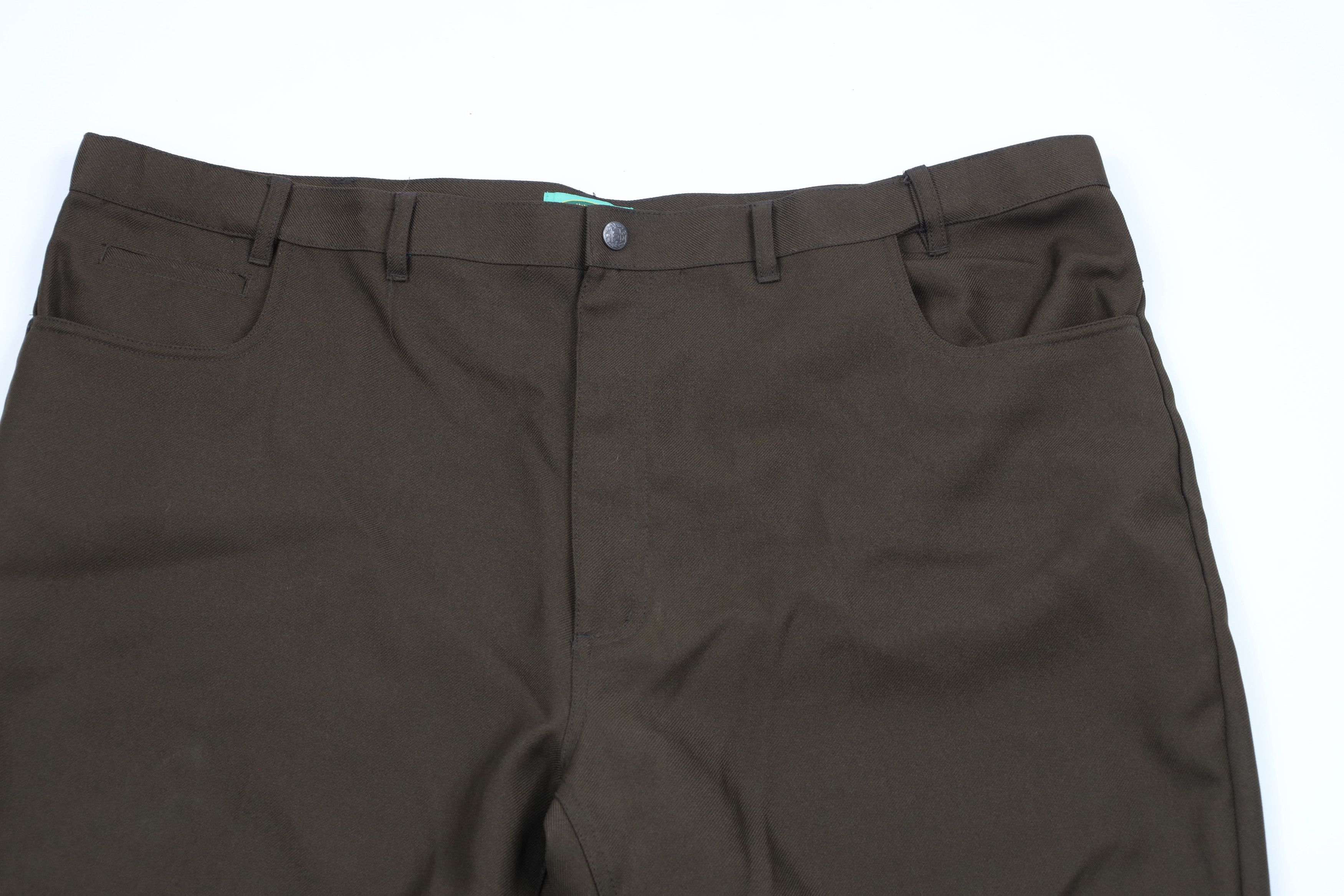 Vintage Vintage 90s Streetwear Front Knit Wide Leg Chino Pants Brown Size US 44 / EU 60 - 2 Thumbnail