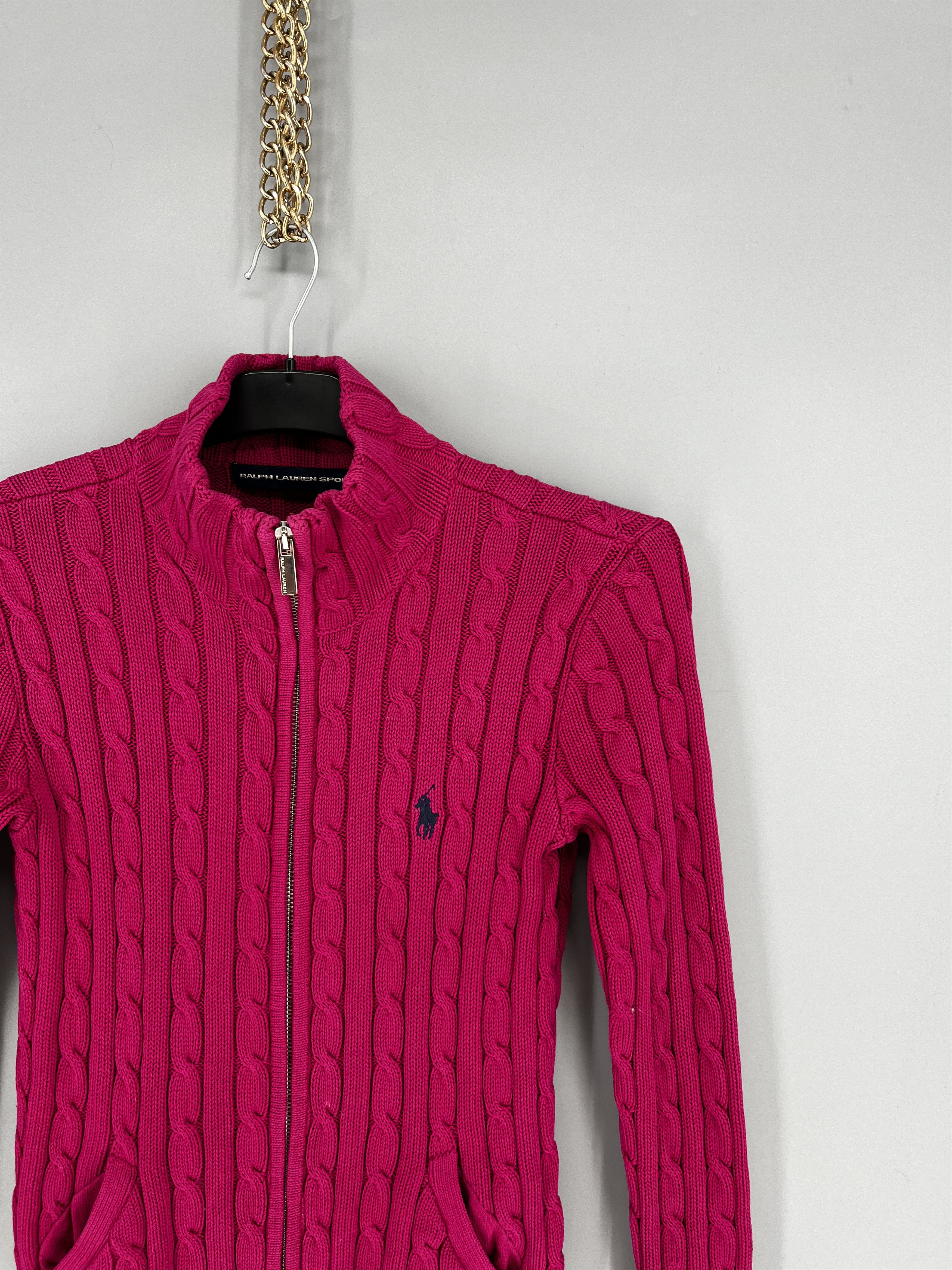 Polo Ralph Lauren Vintage Polo By Ralph Lauren Cable Knit Zip Sweater Size S / US 4 / IT 40 - 5 Thumbnail