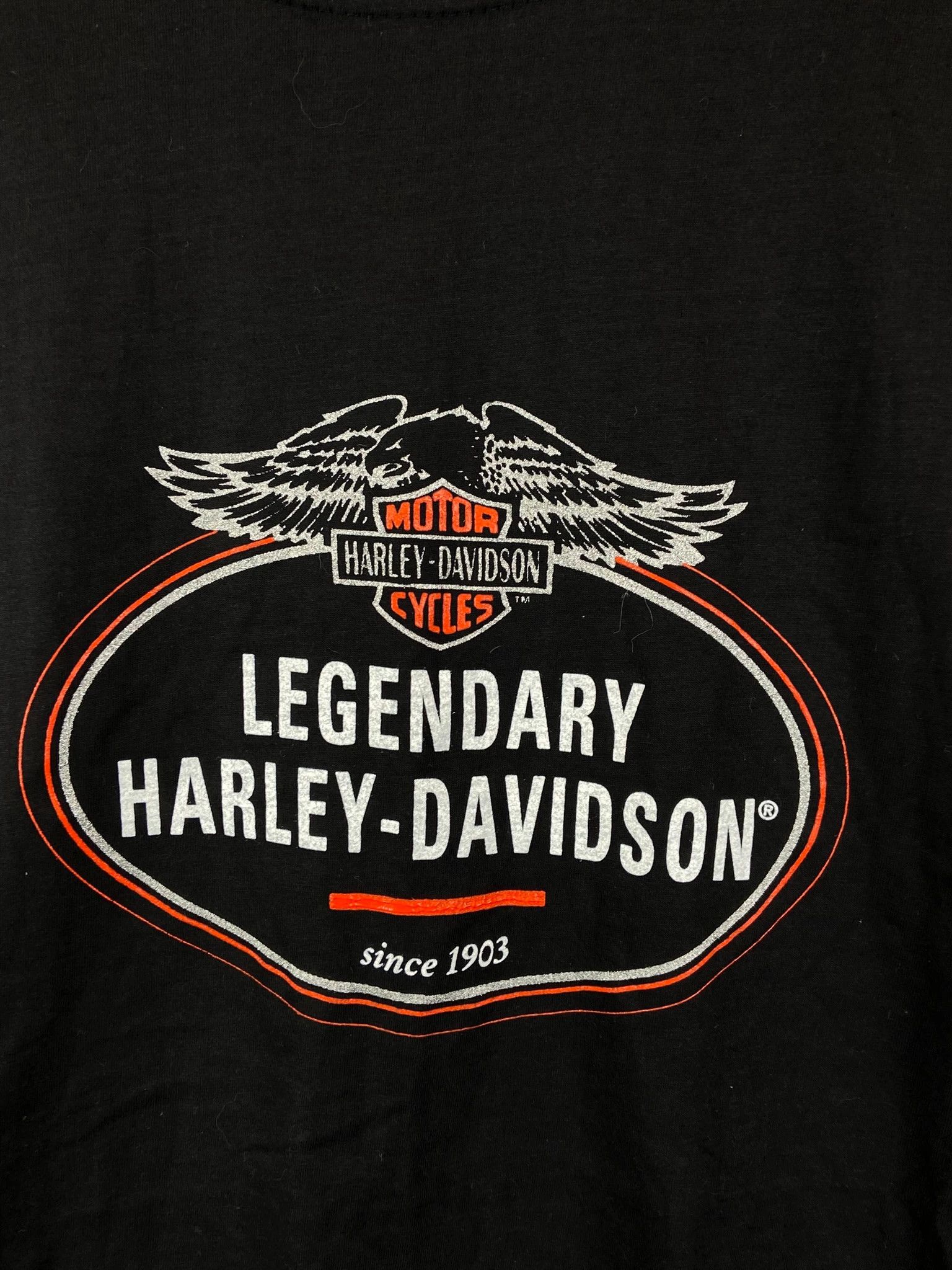 Harley Davidson Vintage Motor Black Tee / Clean Garage Americana (L) Size US L / EU 52-54 / 3 - 2 Thumbnail
