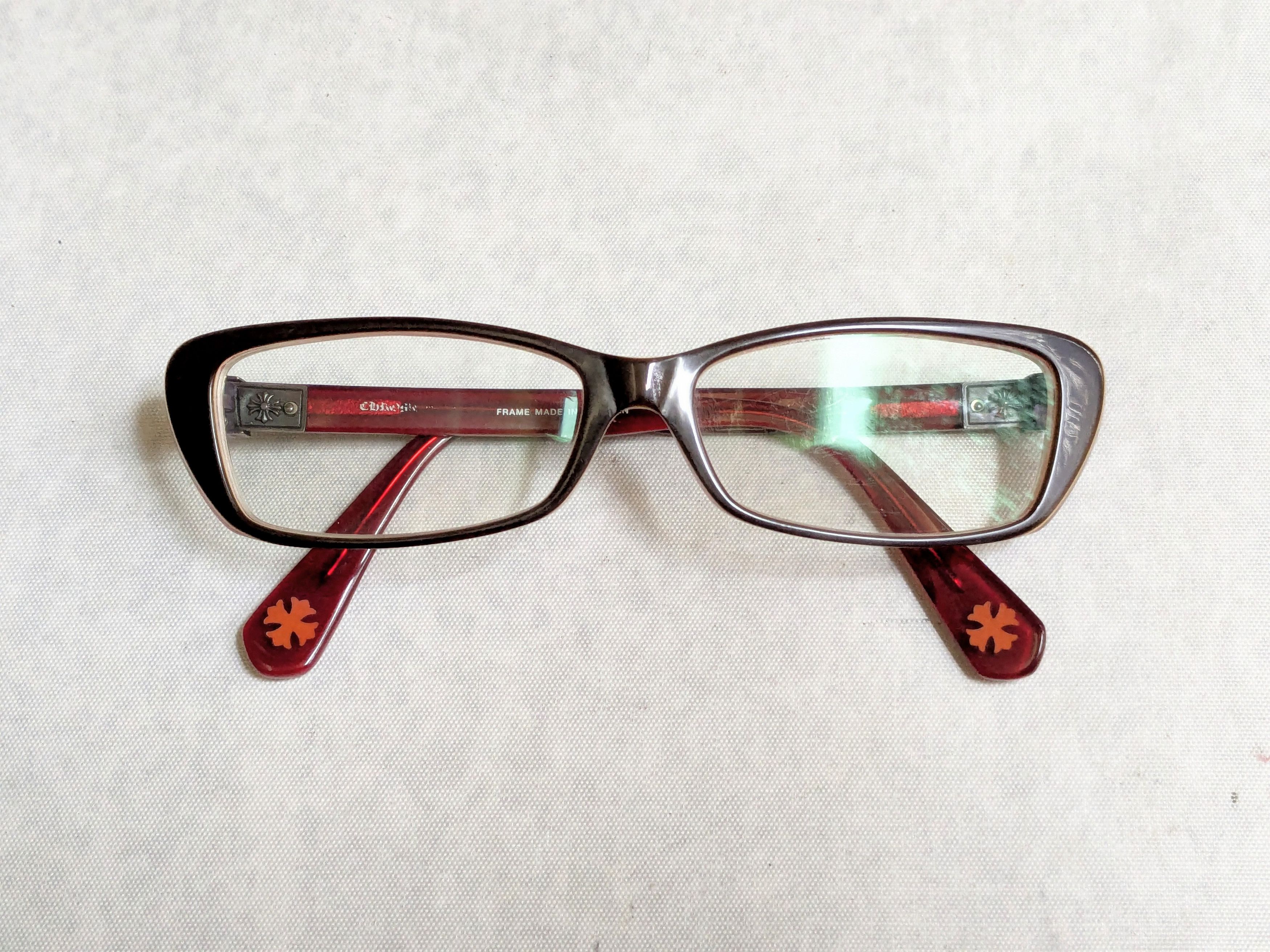 Chrome Hearts Chrome Hearts Venus Eyeglasses Black Red Rectangle Size ONE SIZE - 5 Thumbnail