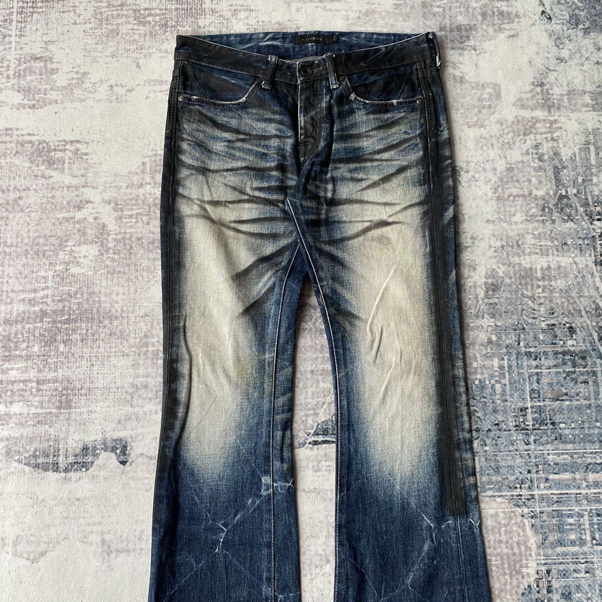 CIVARIZE Civarize Flare Black Wax Denim Jeans Size US 31 - 2 Thumbnail