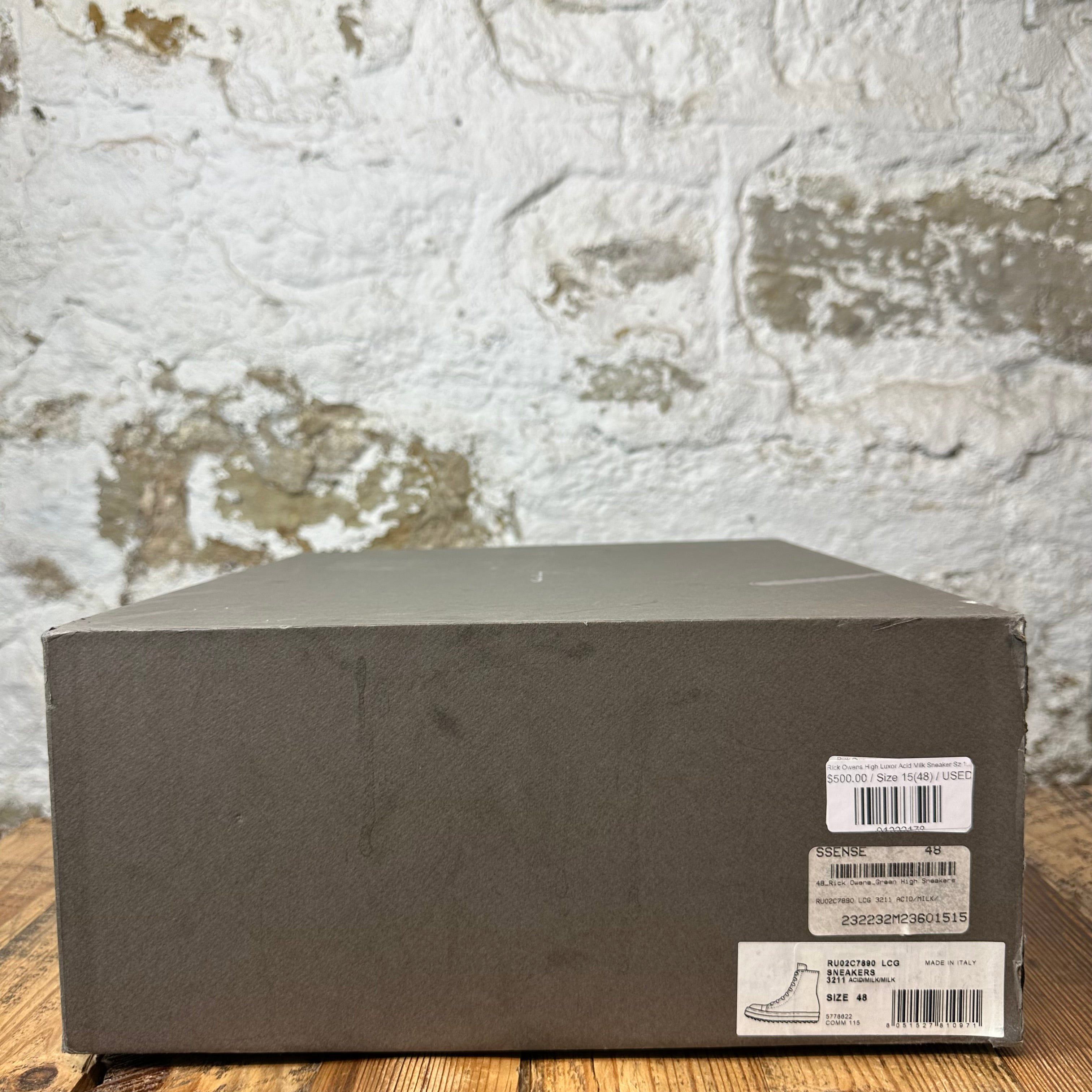 Rick Owens Rick Owens High Luxor Acid Milk Sneaker Sz 15 (48) Size US 15 / EU 48 - 7 Thumbnail