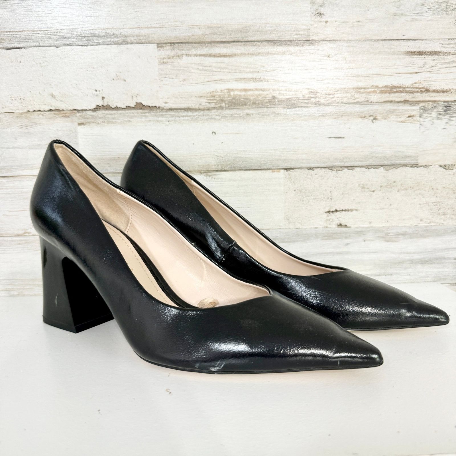Zara Zara Patten Leather Pump Business Women Heels Size 39/8.5 Size US 8.5 / IT 38.5 - 6 Thumbnail