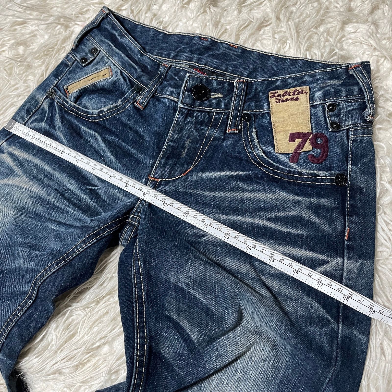 If Six Was Nine Vintage Faded Wash Japanese Brand Low-rise Denim Jeans Blue Size 28" / US 6 / IT 42 - 17 Thumbnail