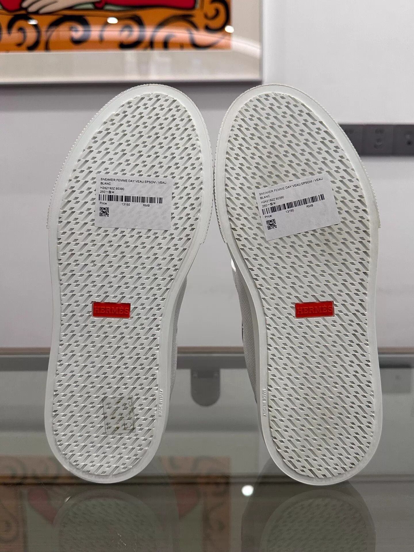Hermes Hermes Day White Sneakers Gold Kelly Logo 39 New Size US 8.5 / IT 38.5 - 6 Thumbnail